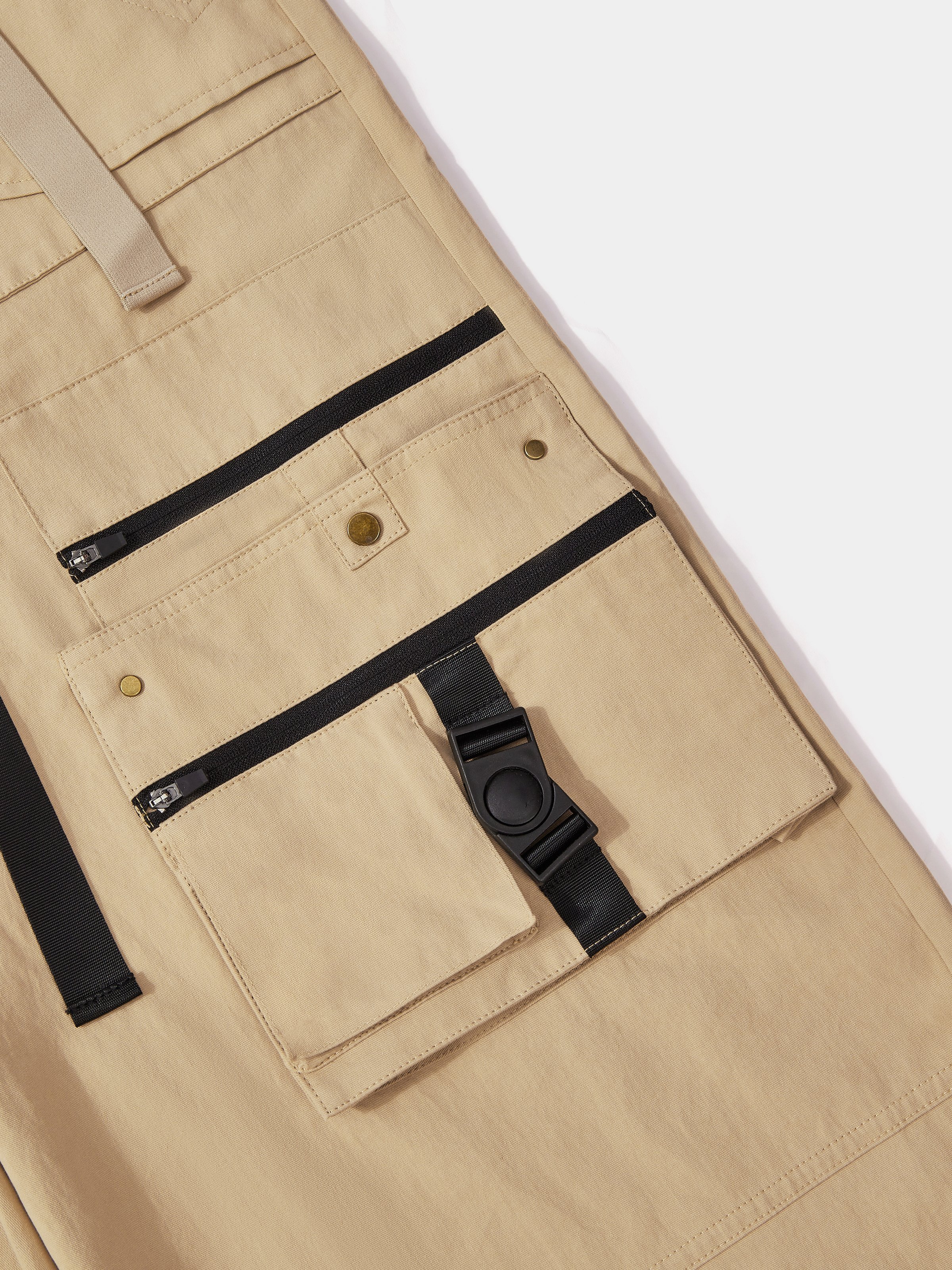 Bib Overalls Loose Fit Baggy Casual Workwear Fashion Lightweight Sloppy Coveralls with Cargo Pockets