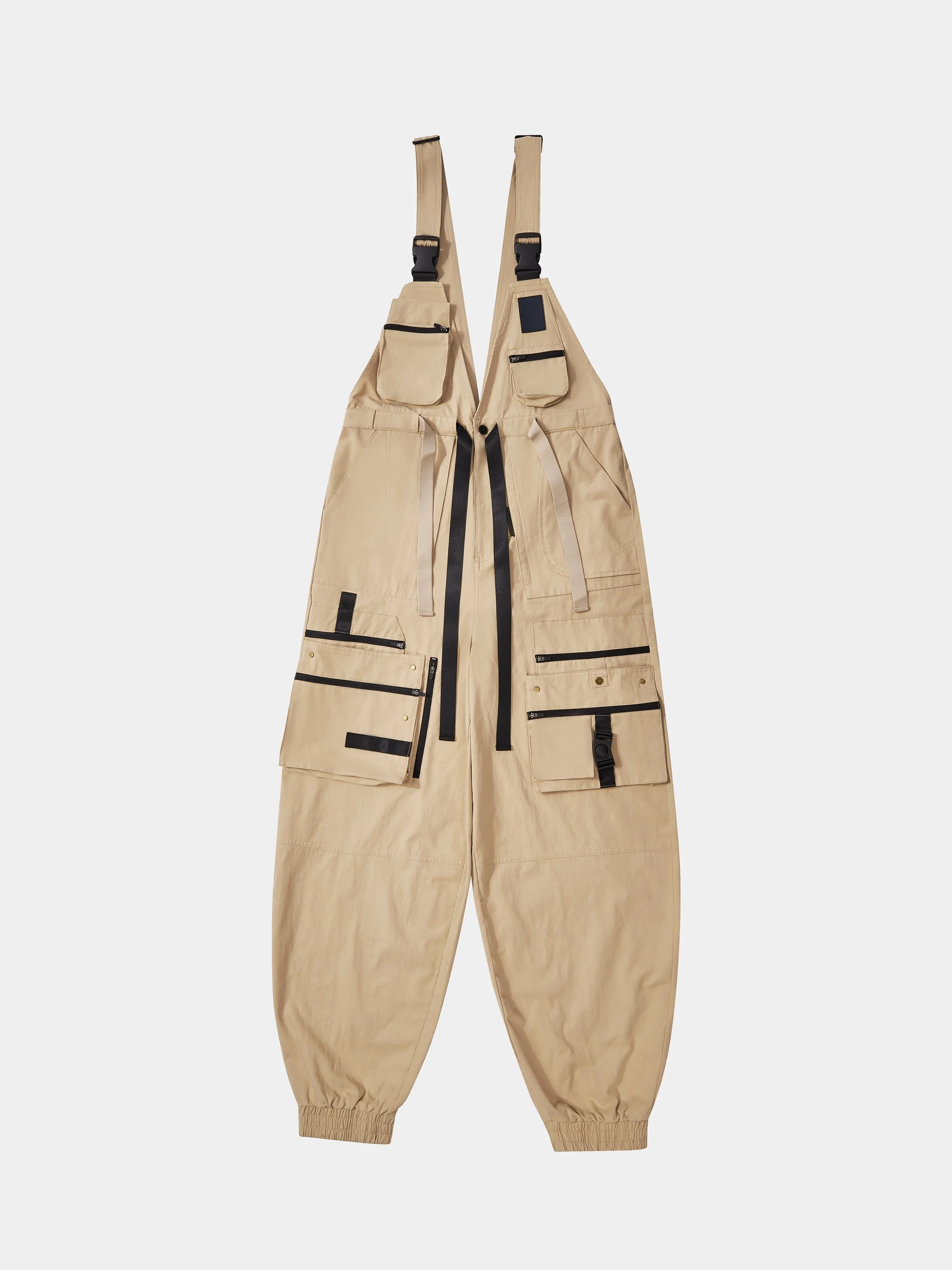 Bib Overalls Loose Fit Baggy Casual Workwear Fashion Lightweight Sloppy Coveralls with Cargo Pockets