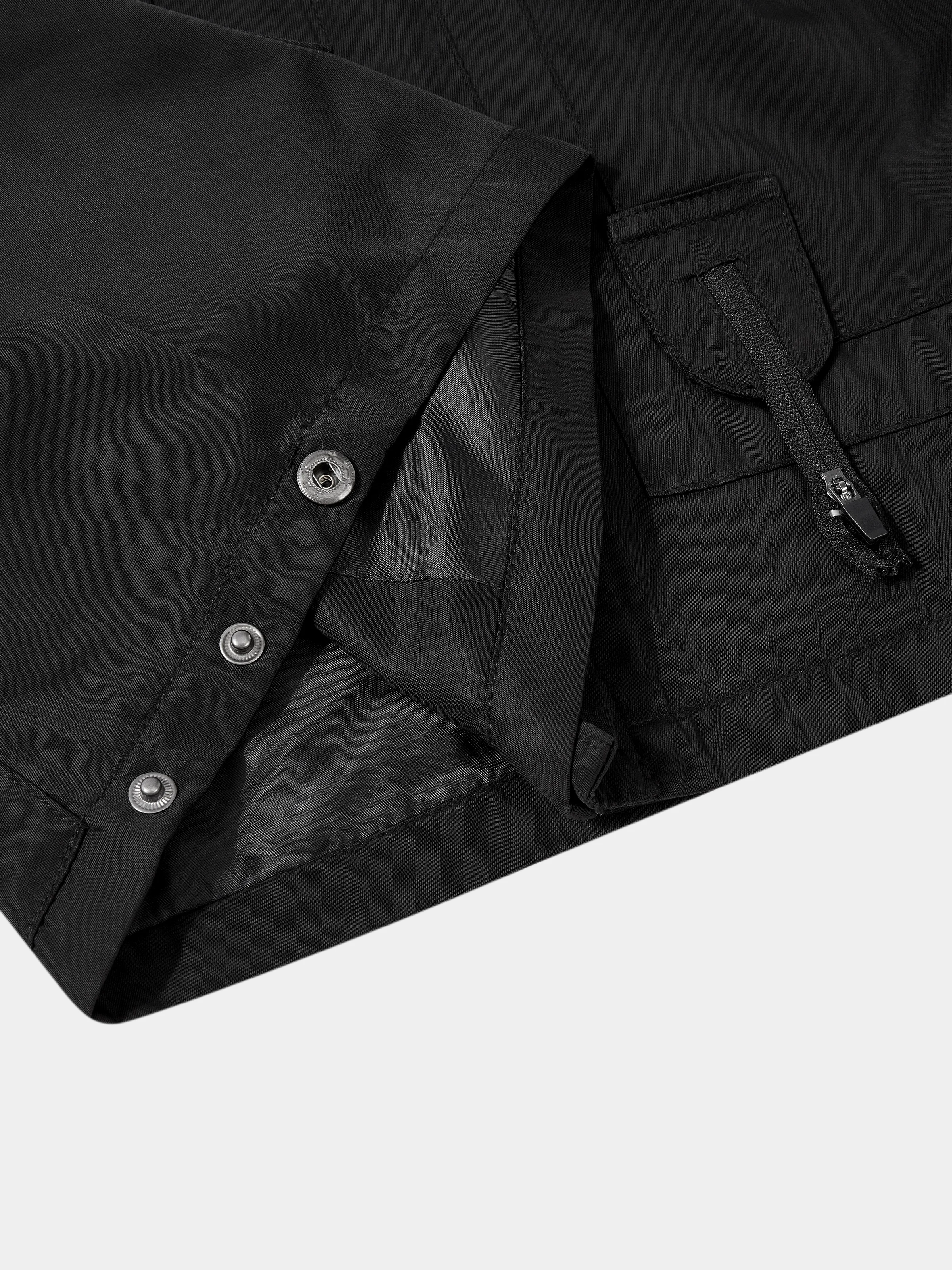 Urban Loose Mock Neck Plain Jacket Fashionable And Light Work Clothes