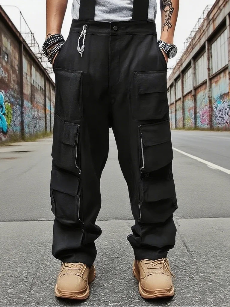 Overalls Loose Casual Work Clothes Fashion Lightweight Loose With Work Pockets