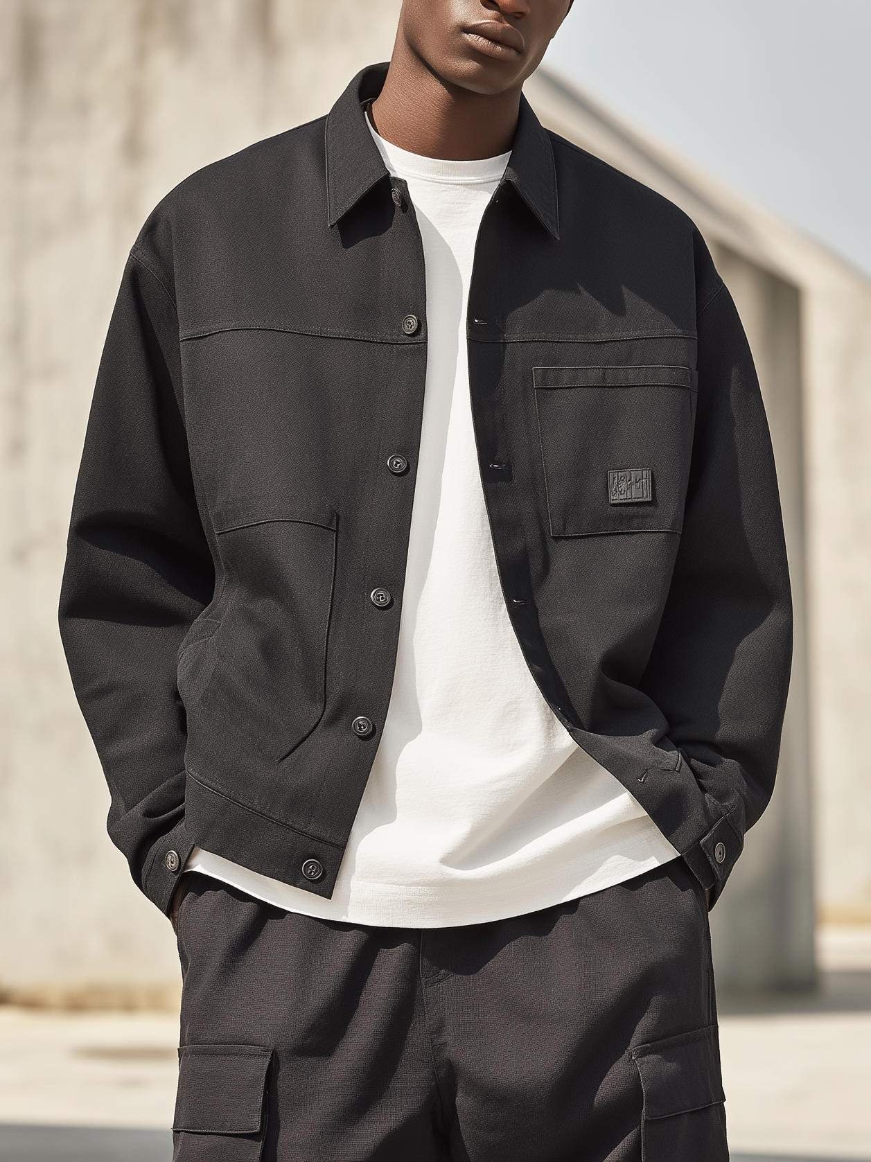 Street Style Washed Denim Cotton Classic Work Jacket