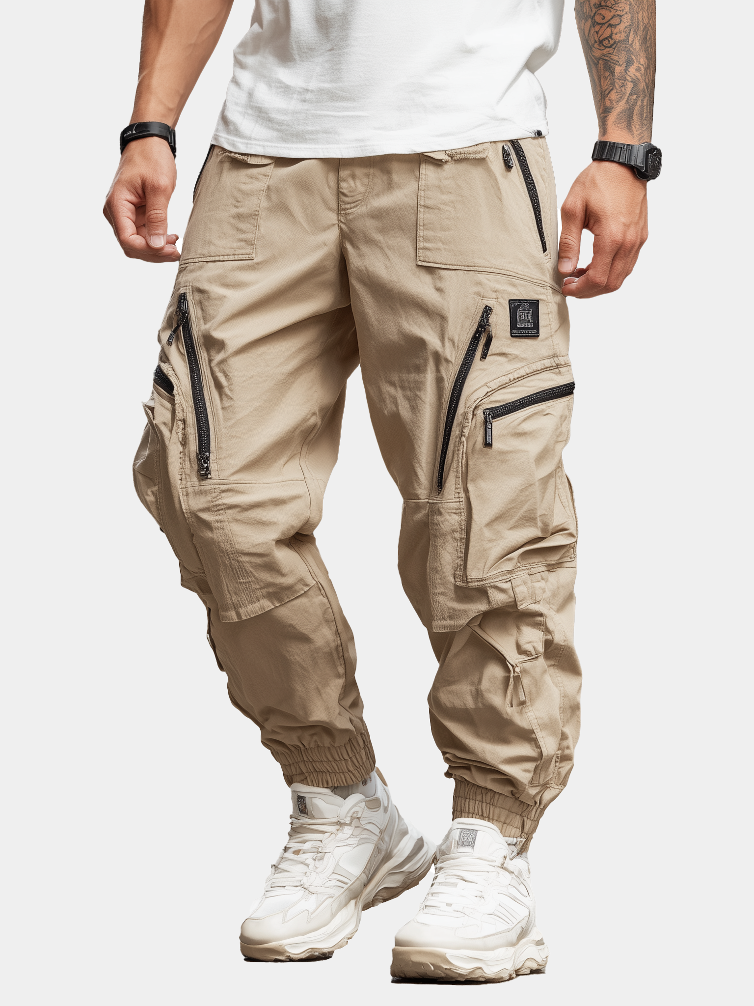 Casual Outdoor Cargo Pants Relaxed Fit Work Pants with Multi Pockets