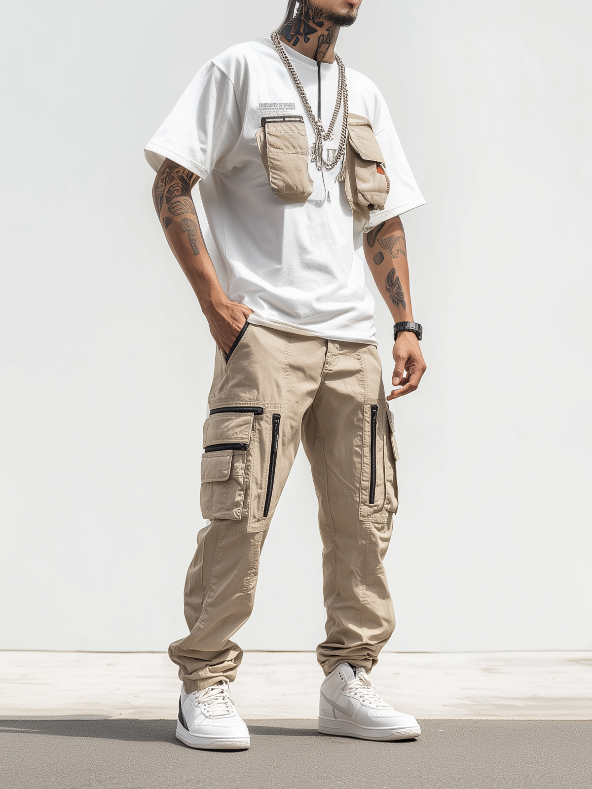 Casual Outdoor Cargo Pants Relaxed Fit Work Pants with Multi Pockets