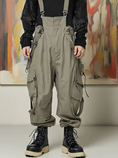Overalls Loose Casual Work Clothes Fashion Lightweight Loose Overalls Pocket Overalls