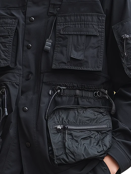 Urban Fashion 3D Pocket Poplin Work Shirt