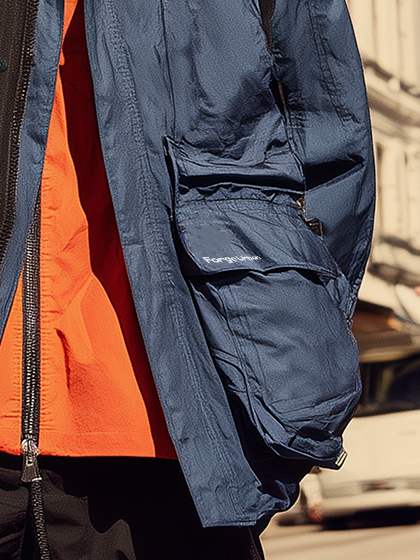 Trendy Fashion Blue Windproof Work Jacket