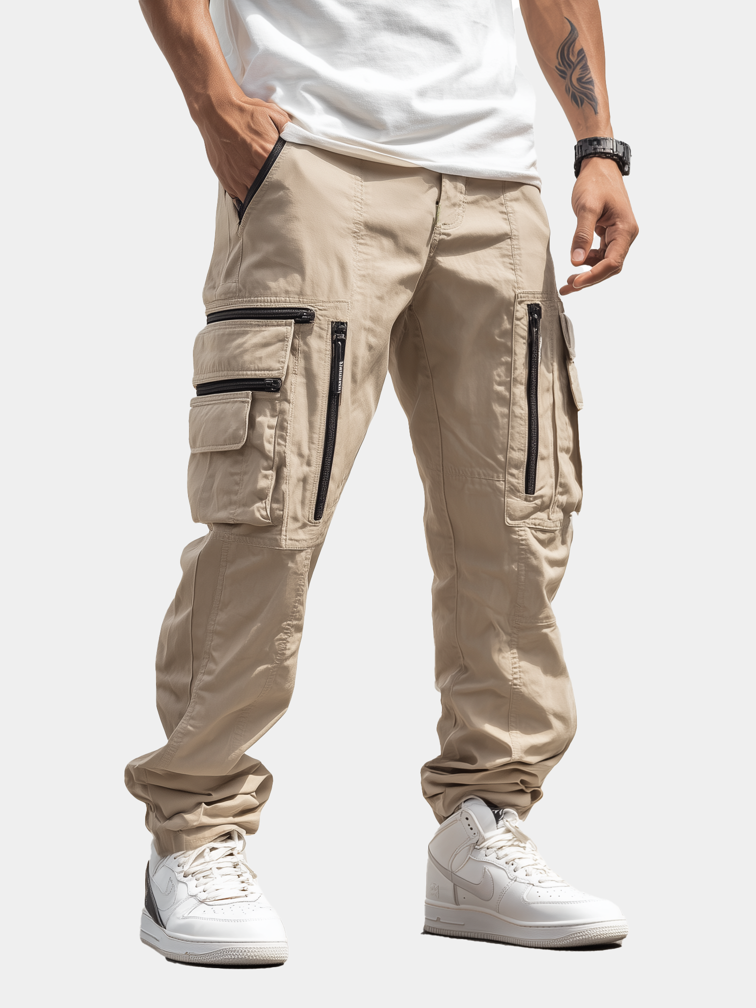 Casual Outdoor Cargo Pants Relaxed Fit Work Pants with Multi Pockets