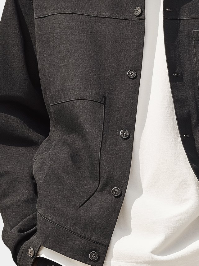Street Style Washed Denim Cotton Classic Work Jacket