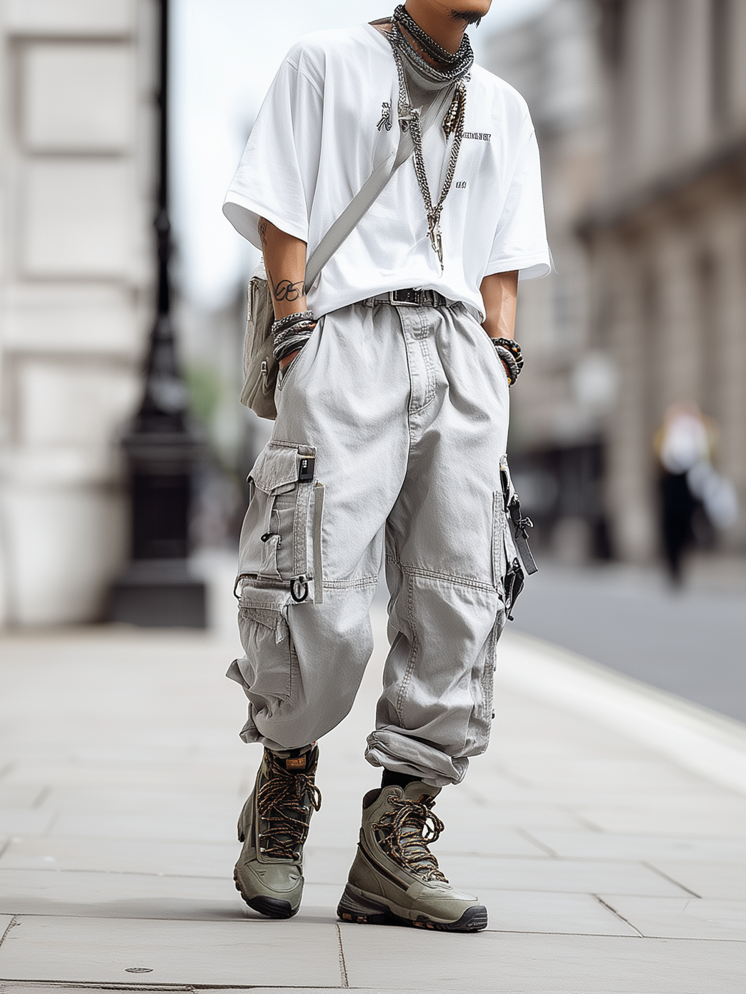 Streetwear Outdoor Washed Cargo Pants Relaxed Fit Work Pants with Multi Pockets