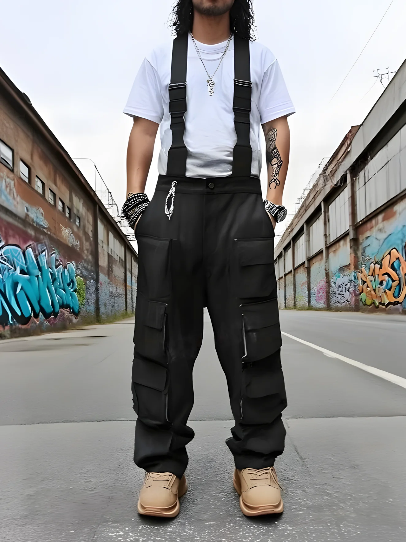 Overalls Loose Casual Work Clothes Fashion Lightweight Loose With Work Pockets