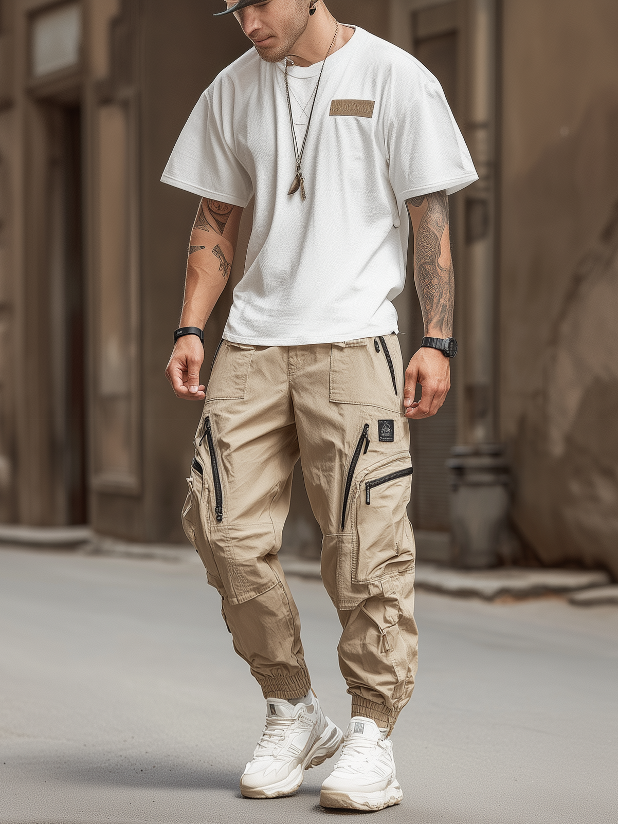 Casual Outdoor Cargo Pants Relaxed Fit Work Pants with Multi Pockets
