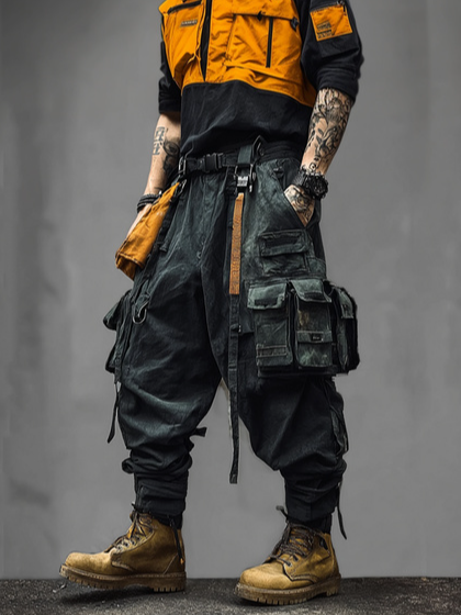Tactical Pants Waterproof Ripstop Work Pants Work Hiking Loose Work Clothes With Flap Pockets