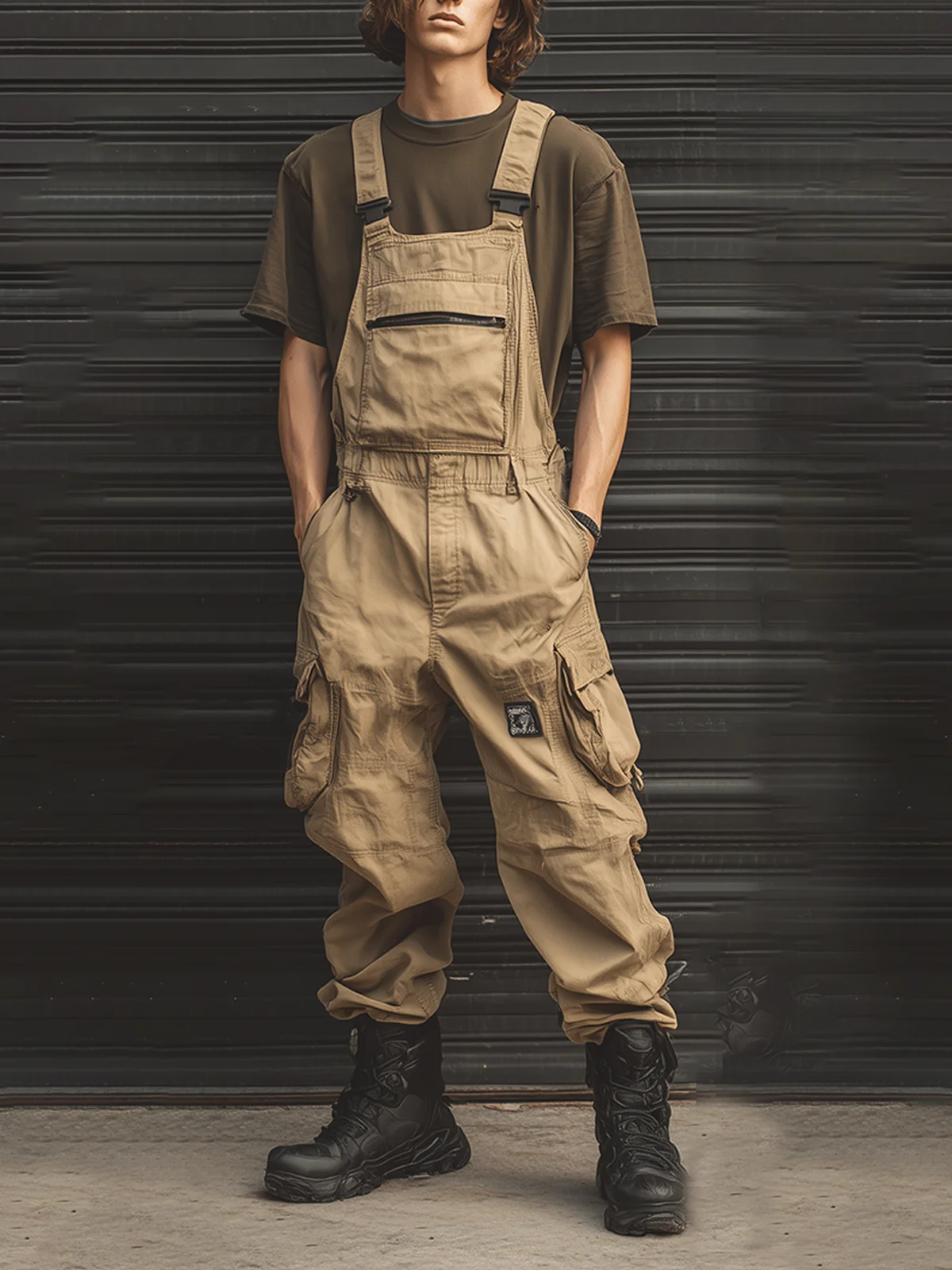 Khaki Street Style Trend Overalls