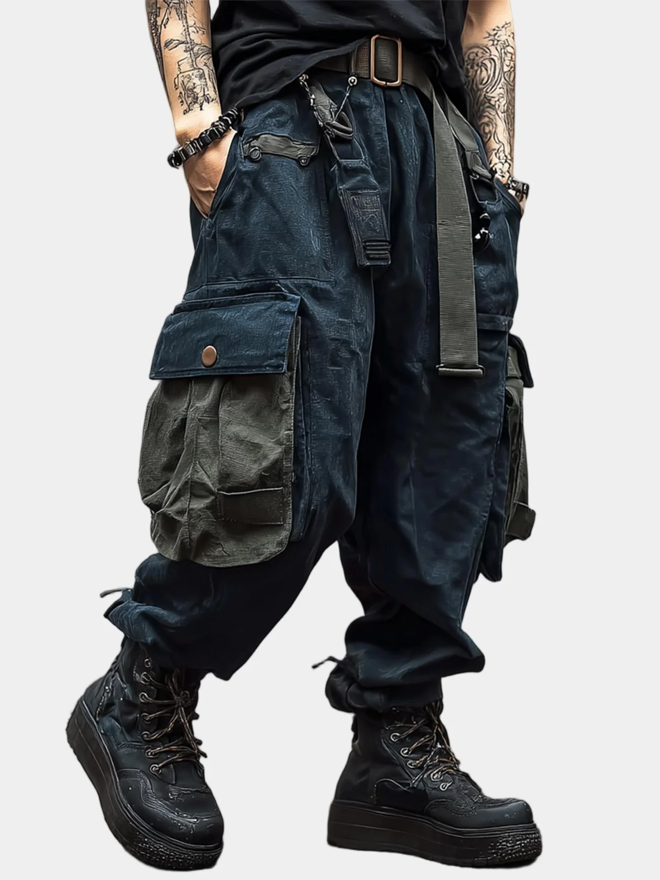 Windproof And Waterproof Ripstop Flap Pockets Urban Casual Tactical Hiking Pants