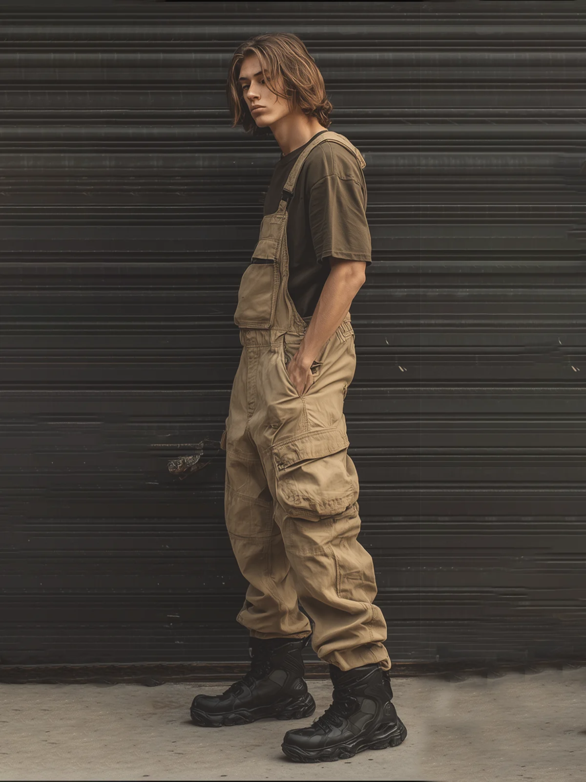 Khaki Street Style Trend Overalls