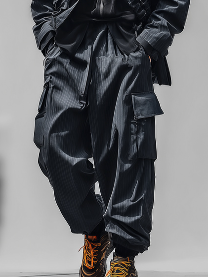 Windproof And Waterproof Work Pants For The Street Wear-Resistant Urban Casual Pants With Flap Pockets
