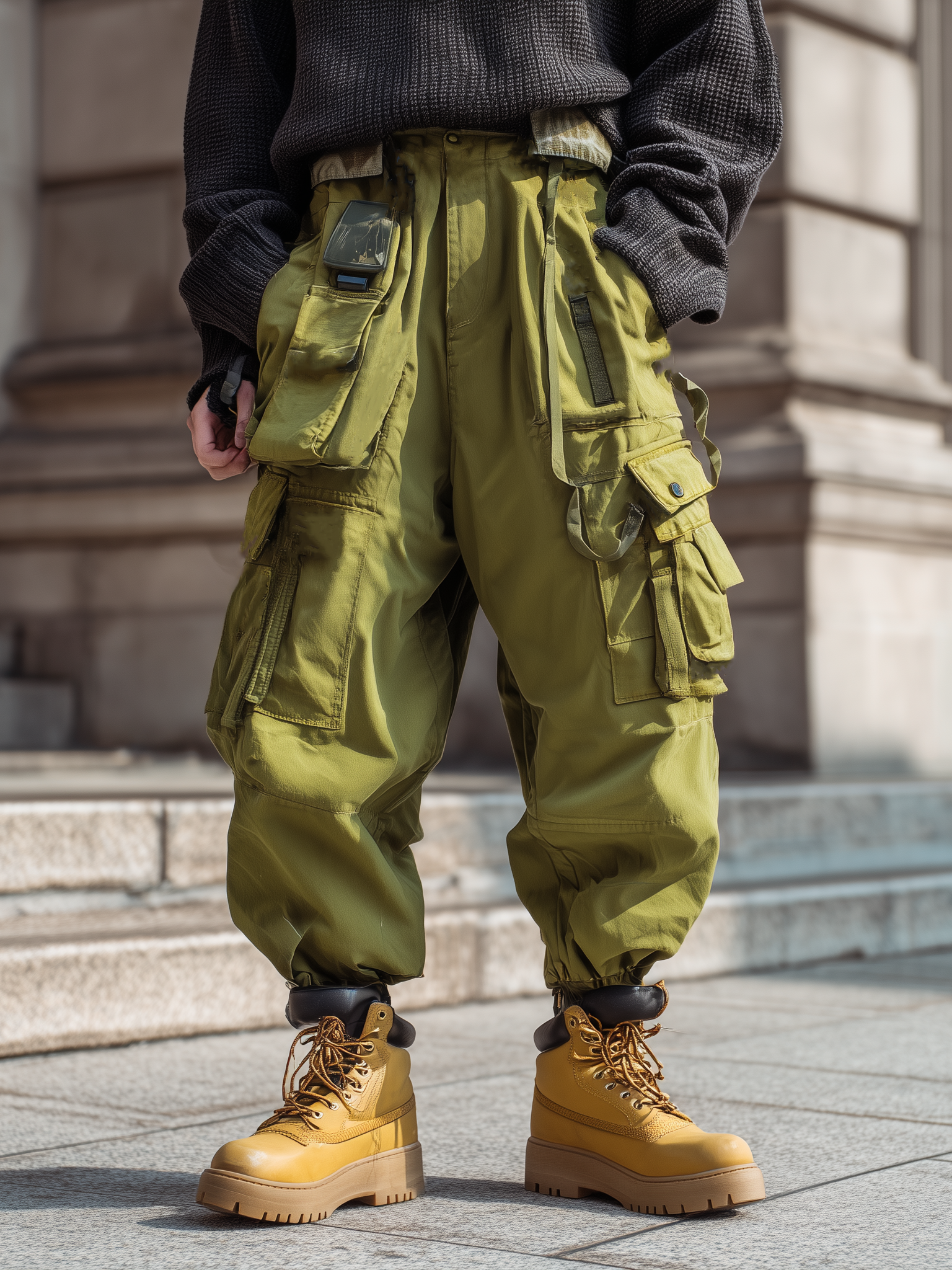 Street Style Tactical Pants Water Resistant Ripstop Cargo Pants Work Hiking Pants
