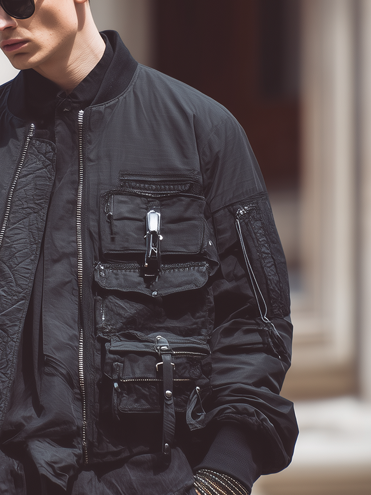 Urban Street Fashion Cool Jacket Outerwear Waterproof And Windproof Work Flight Jacket For Hiking Out
