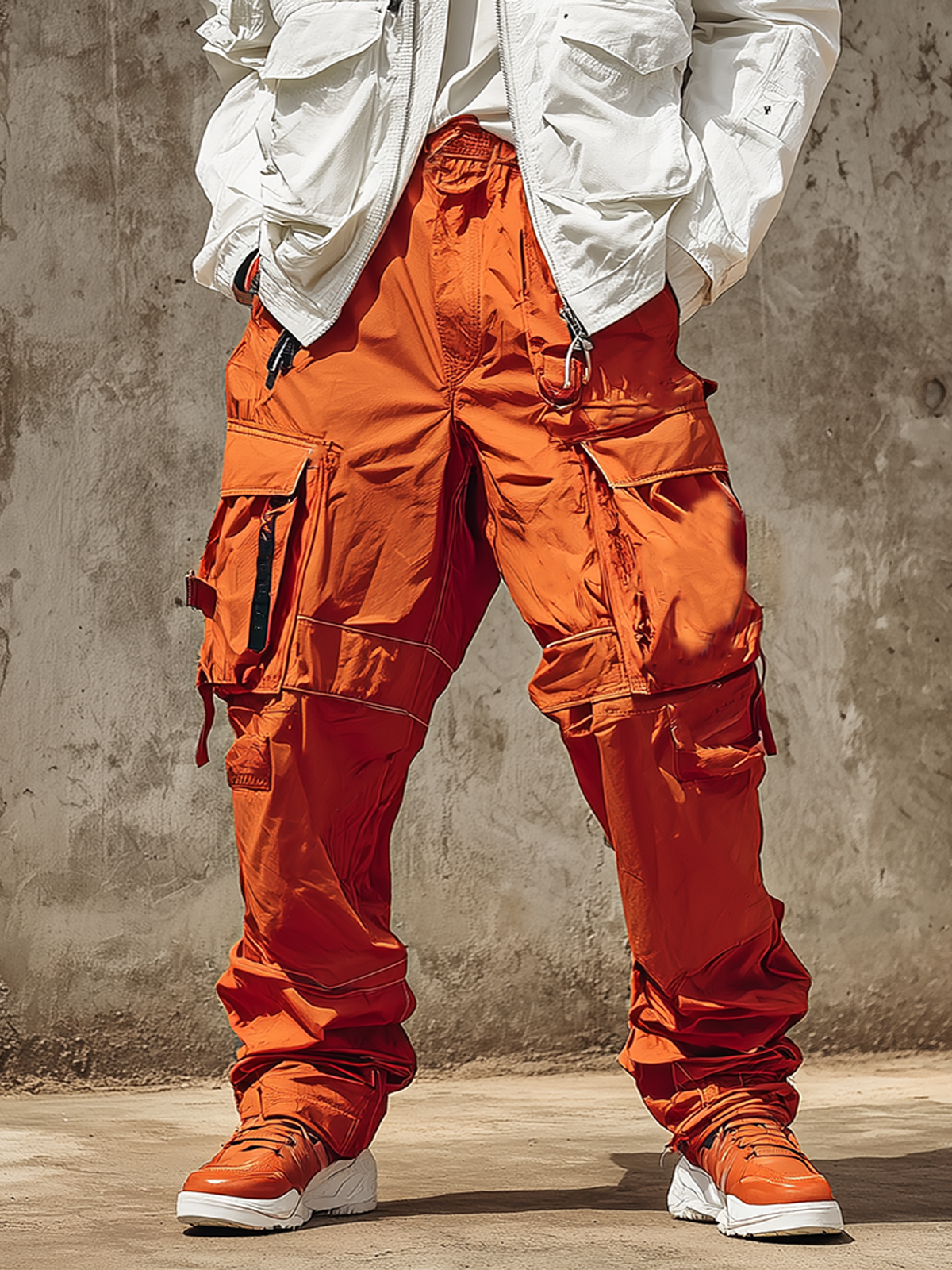 Casual Cargo Pants Workout Joggers Hiking Drawstring Tactical Pants with Multi Pockets