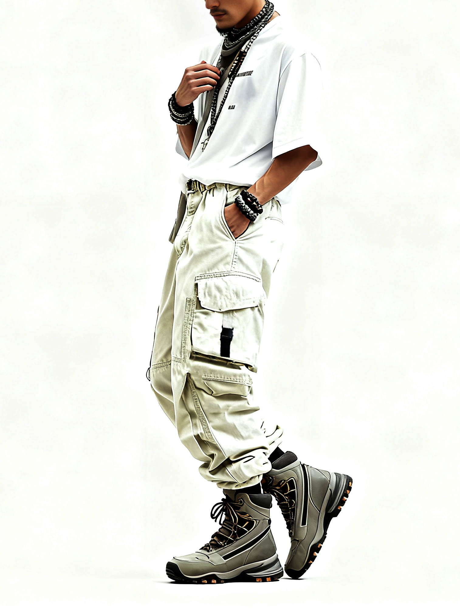 Streetwear Outdoor Washed Cargo Pants Relaxed Fit Work Pants with Multi Pockets