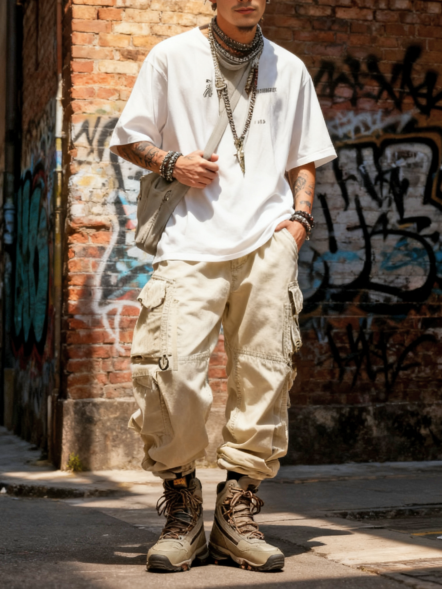 Streetwear Outdoor Washed Cargo Pants Relaxed Fit Work Pants with Multi Pockets