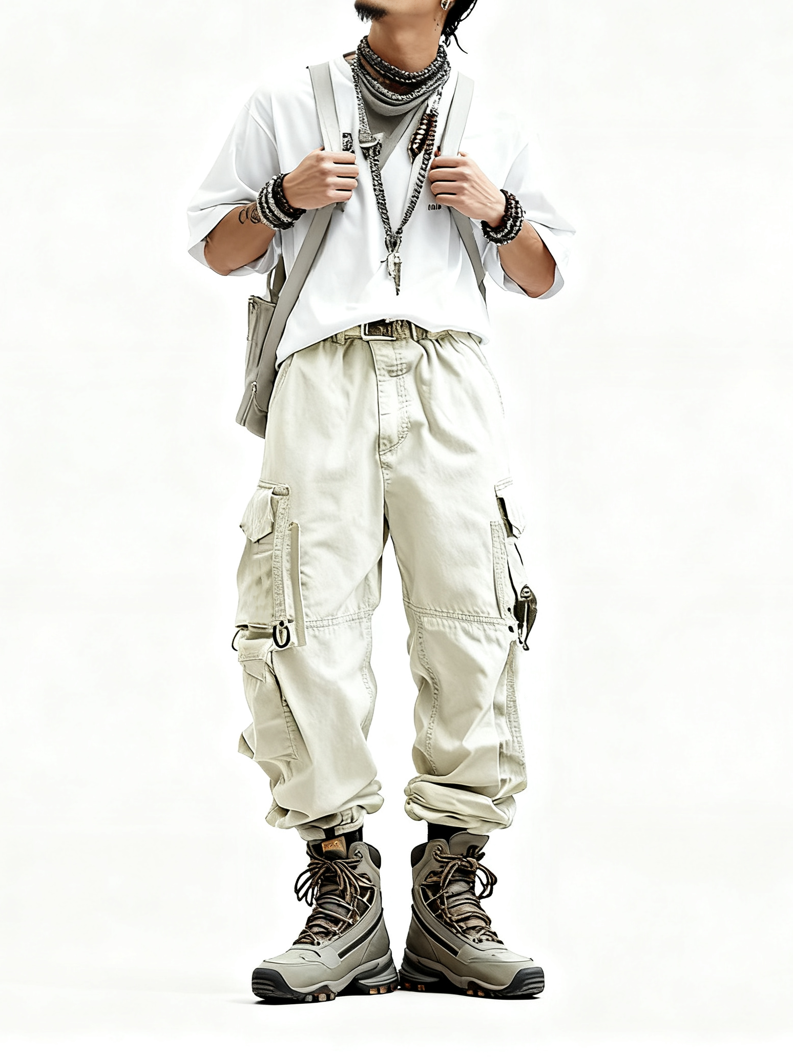 Streetwear Outdoor Washed Cargo Pants Relaxed Fit Work Pants with Multi Pockets