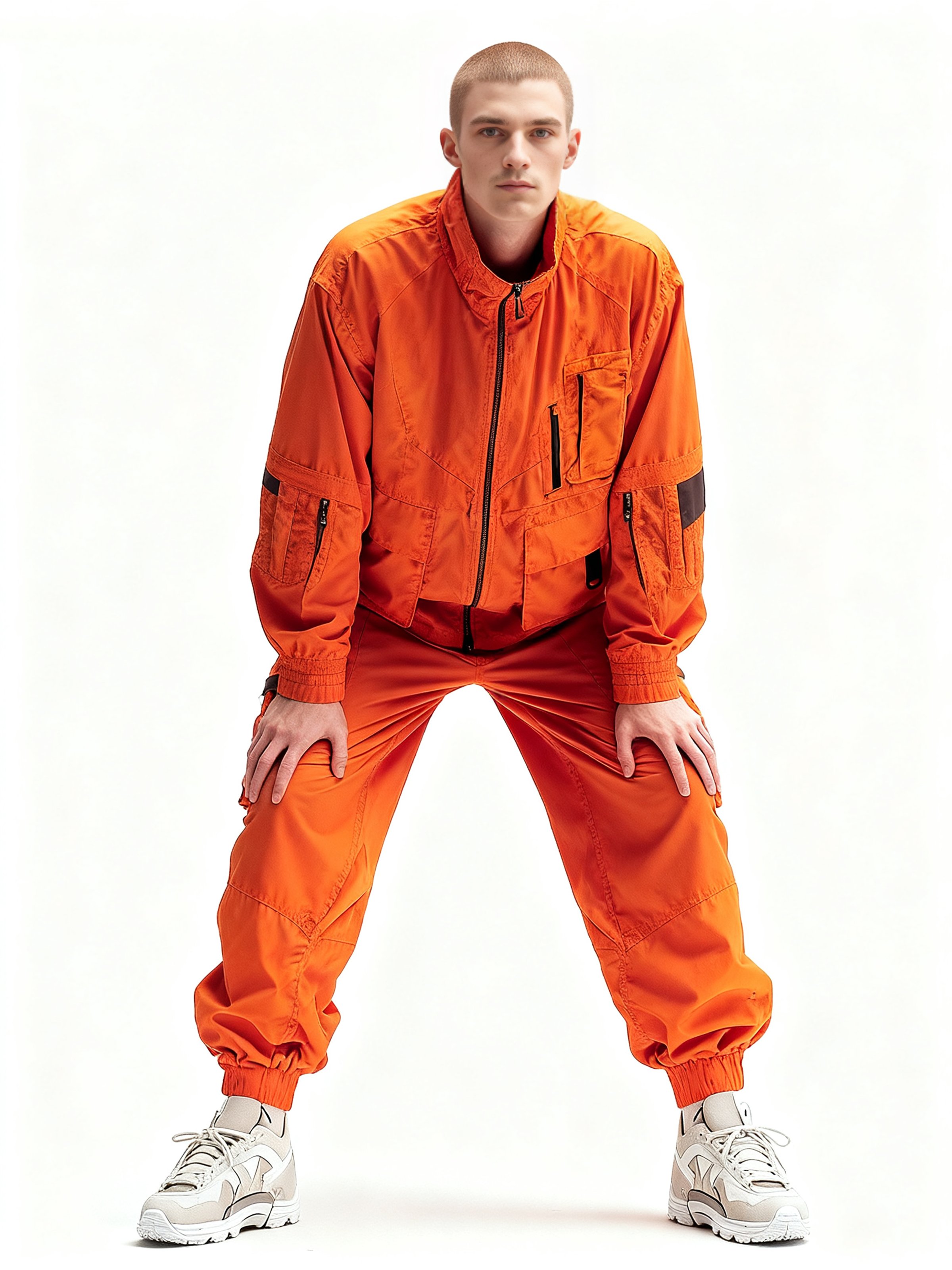 Tear-resistant Avant-garde Functional Trendy Style Pocket Workwear Jogger Pants