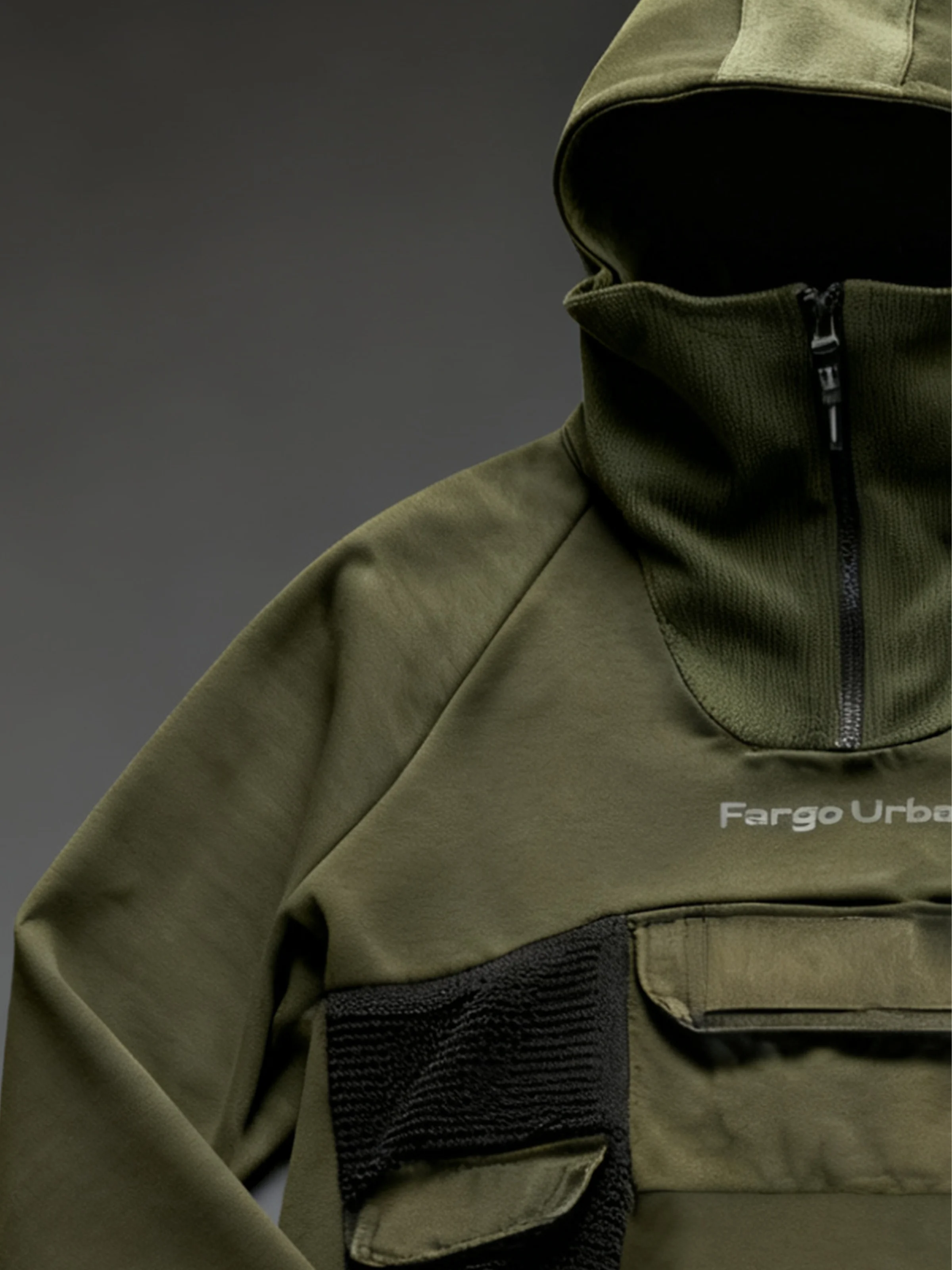 Workwear Sweatshirt Urban Functional Style Casual Street Three-Dimensional Pocket Work Hoodie Sweatshirt