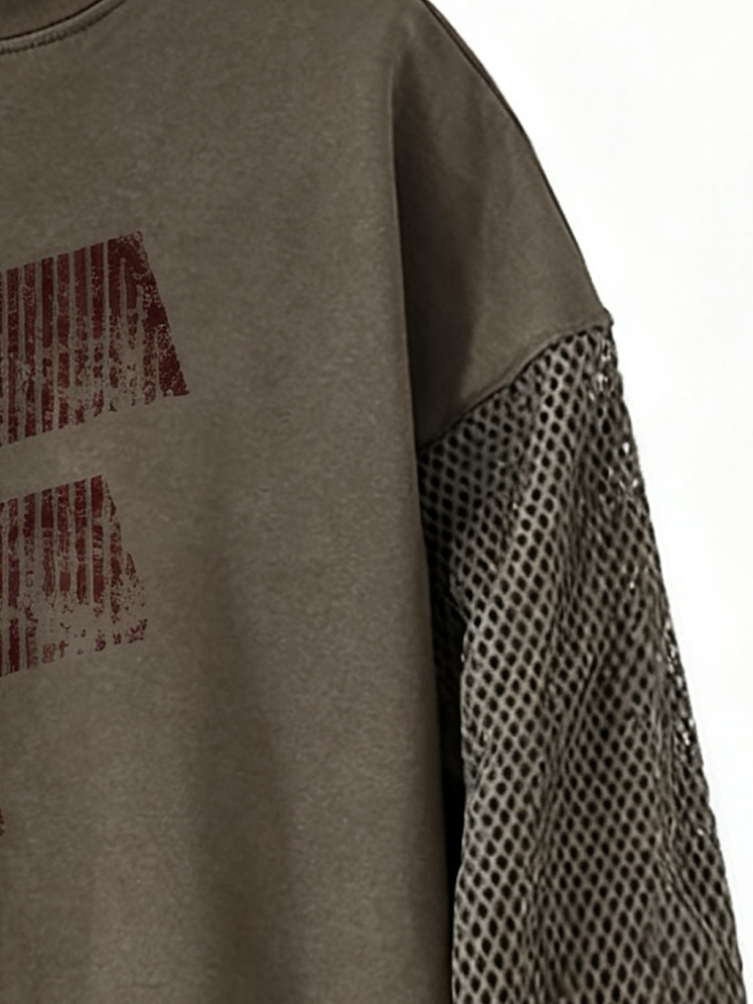 Paneled Sleeves Workwear Sweatshirt Urban Functional Style Casual Street Work Pullover