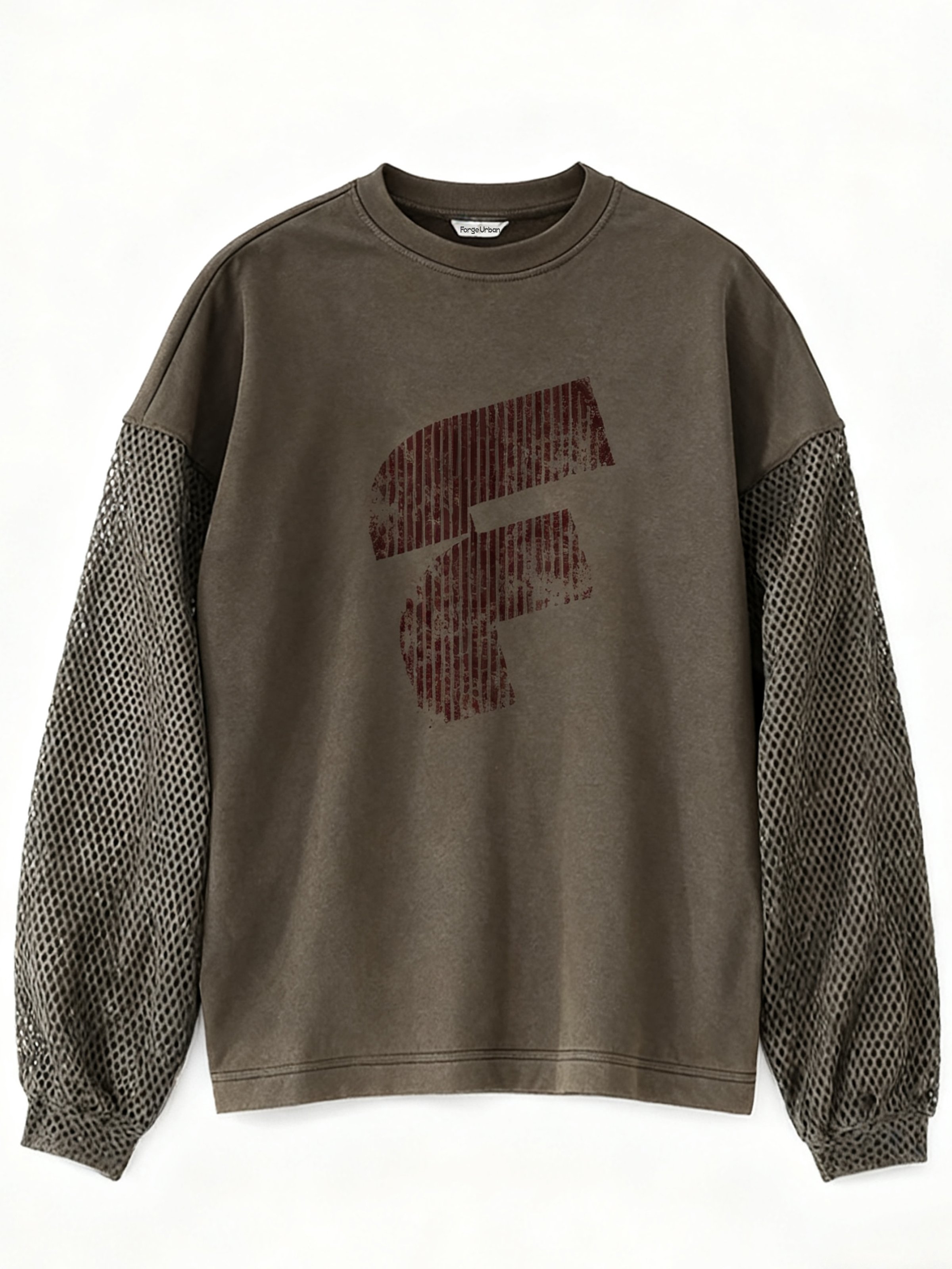 Paneled Sleeves Workwear Sweatshirt Urban Functional Style Casual Street Work Pullover