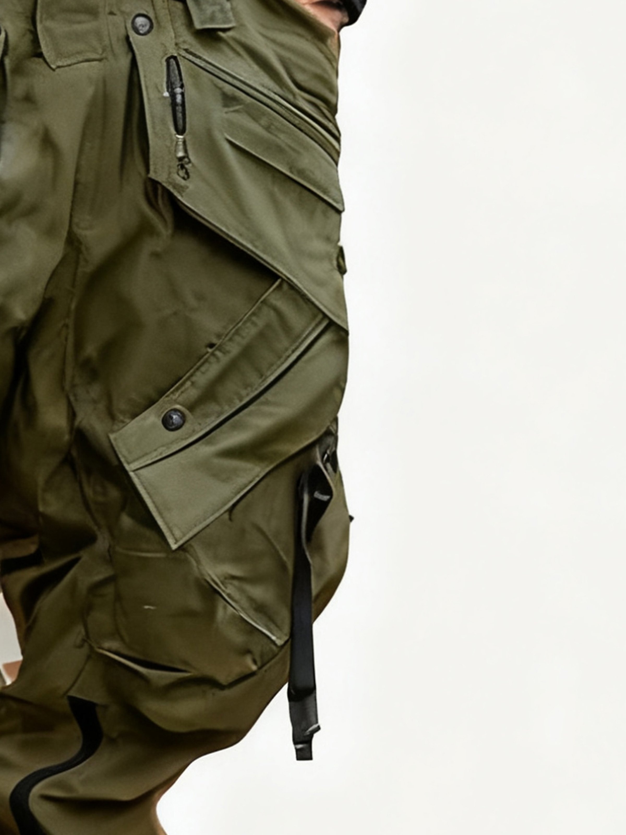 Men's Water Resistant Cargo Pants  Ripstop Multi-Pocket Street Tactical Pants Work Hiking Pants