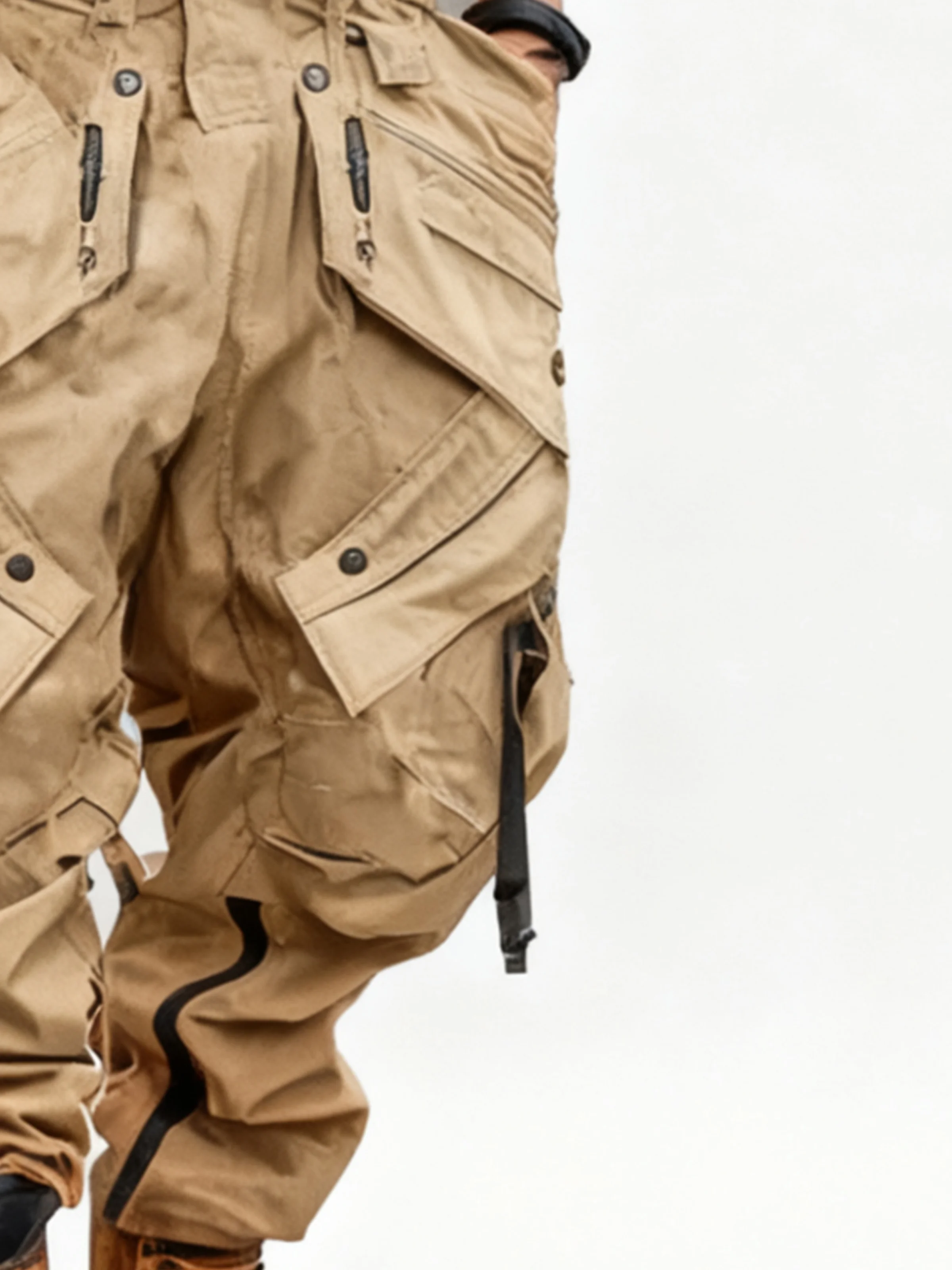 Men's Water Resistant Cargo Pants  Ripstop Multi-Pocket Street Tactical Pants Work Hiking Pants