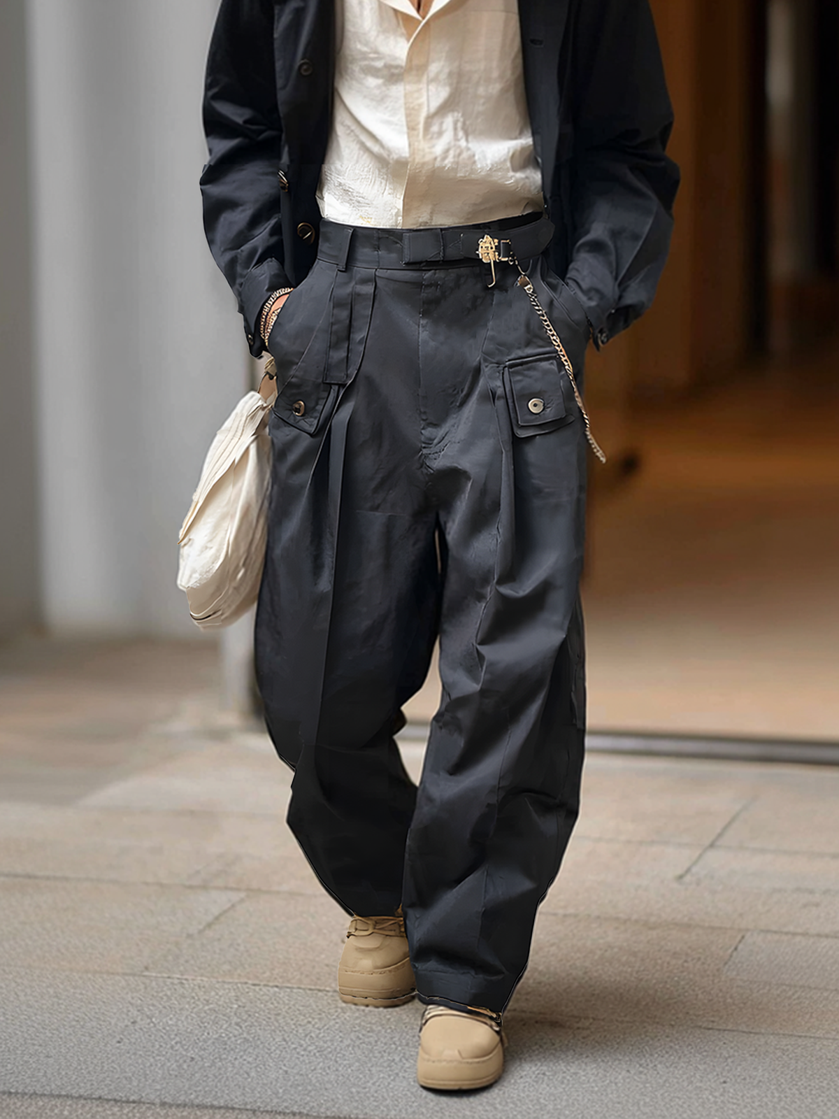 Windproof And Waterproof Multi-Pocket Fashionable Urban Tactical Casual Pants For Daily Outings