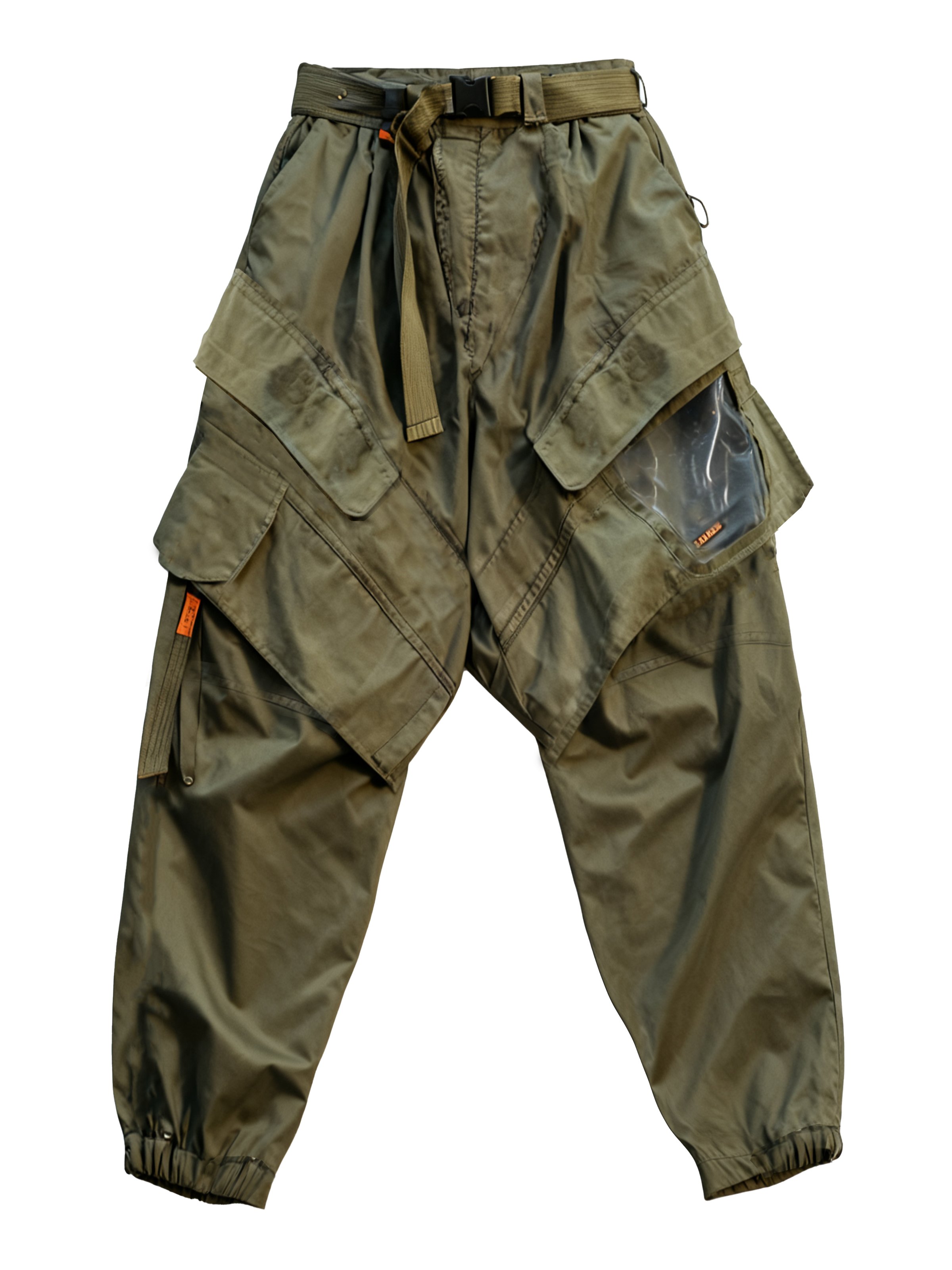 Men's Trendy Art Cargo Pants Ripstop Multi-Pocket Street Tactical Pants Work Hiking Pants