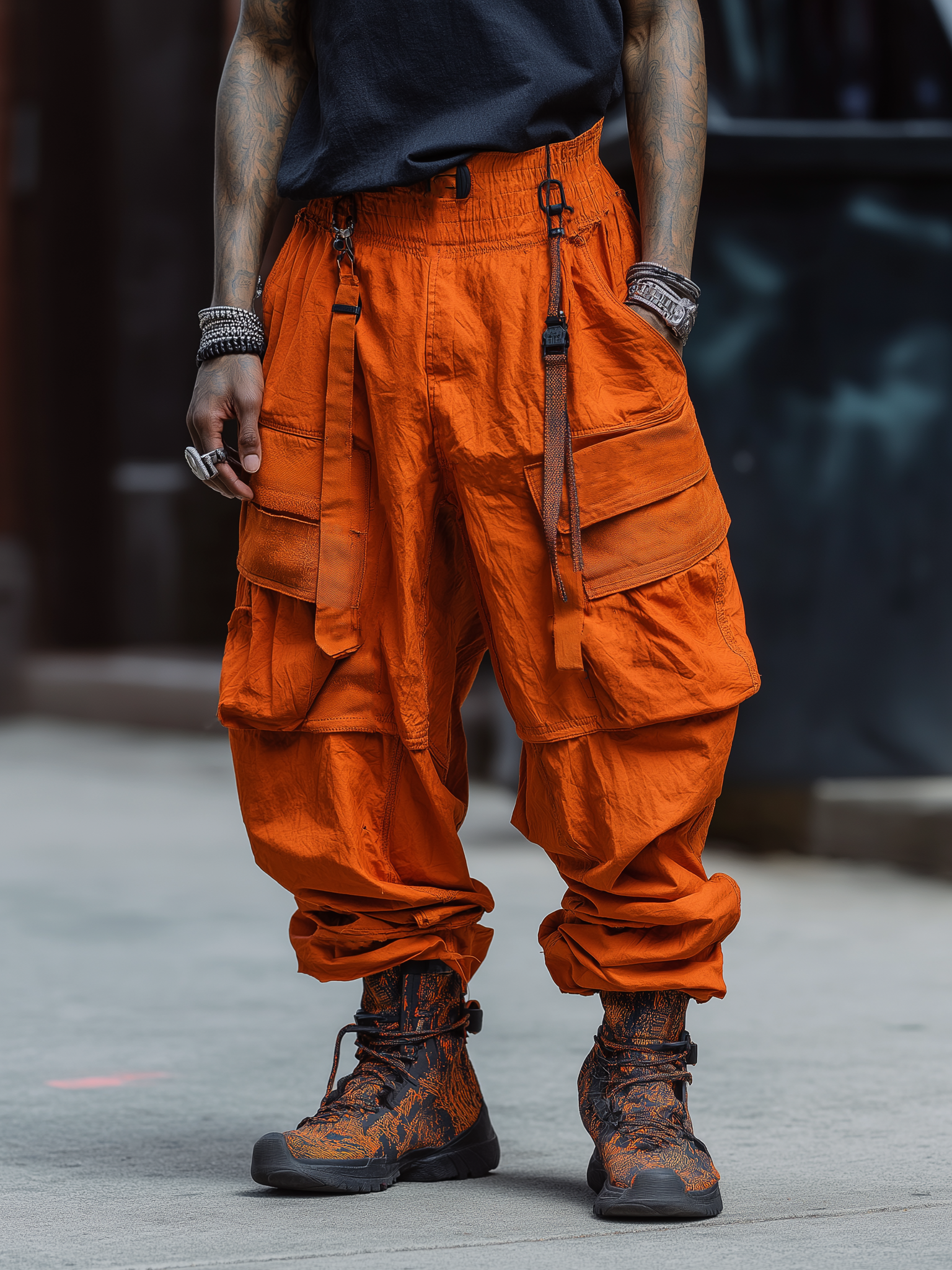 Street Style Tactical Pants Water Resistant Ripstop Cargo Pants Work Hiking Pants