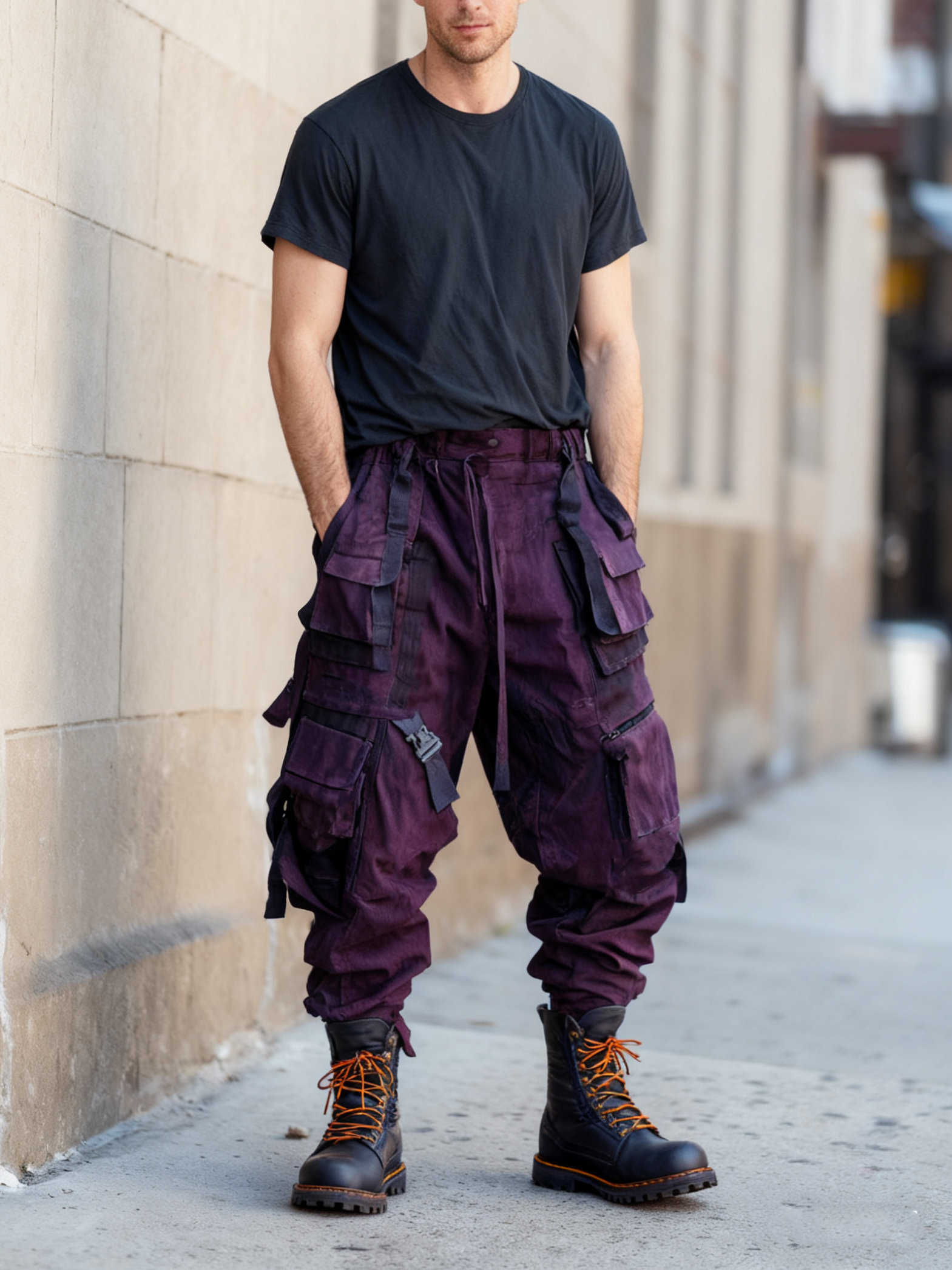 Street Style Tactical Pants Cotton Cargo Pants Work Hiking Pants