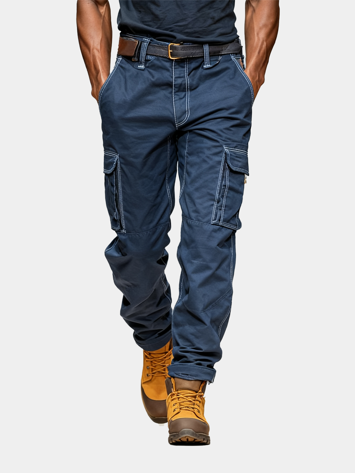 Men's Windproof And Waterproof Work Pants With Multi-Pocket Stitching Design, Street Tactical Pants And Hiking Pants