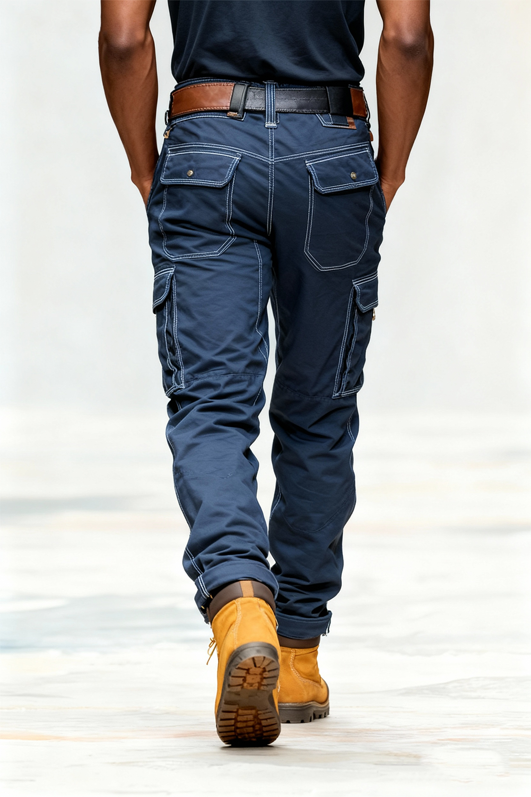 Men's Windproof And Waterproof Work Pants With Multi-Pocket Stitching Design, Street Tactical Pants And Hiking Pants