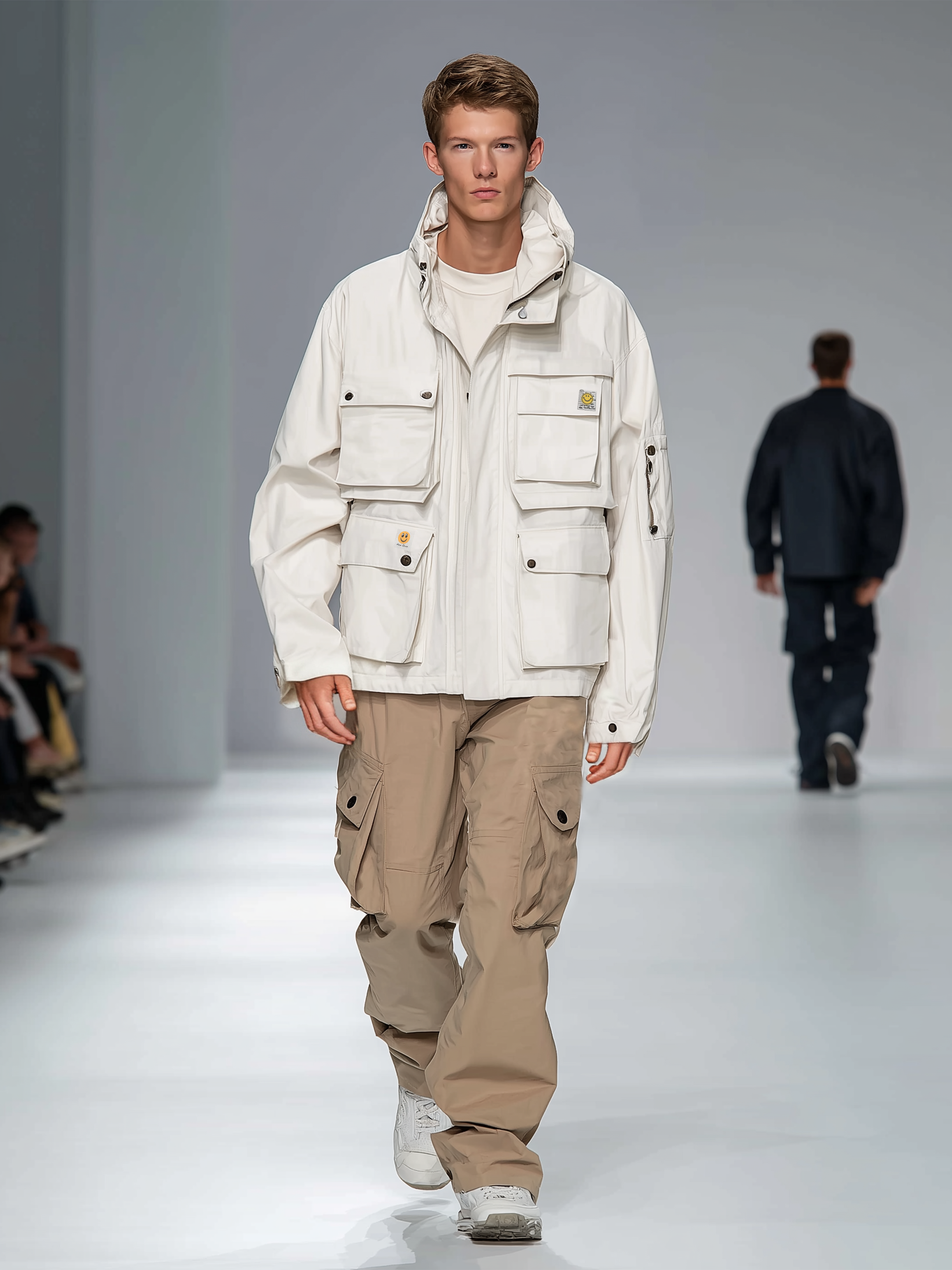 Men's Urban Street Style Jacket  Waterproof and Water Resistant Lined Workwear Jacket