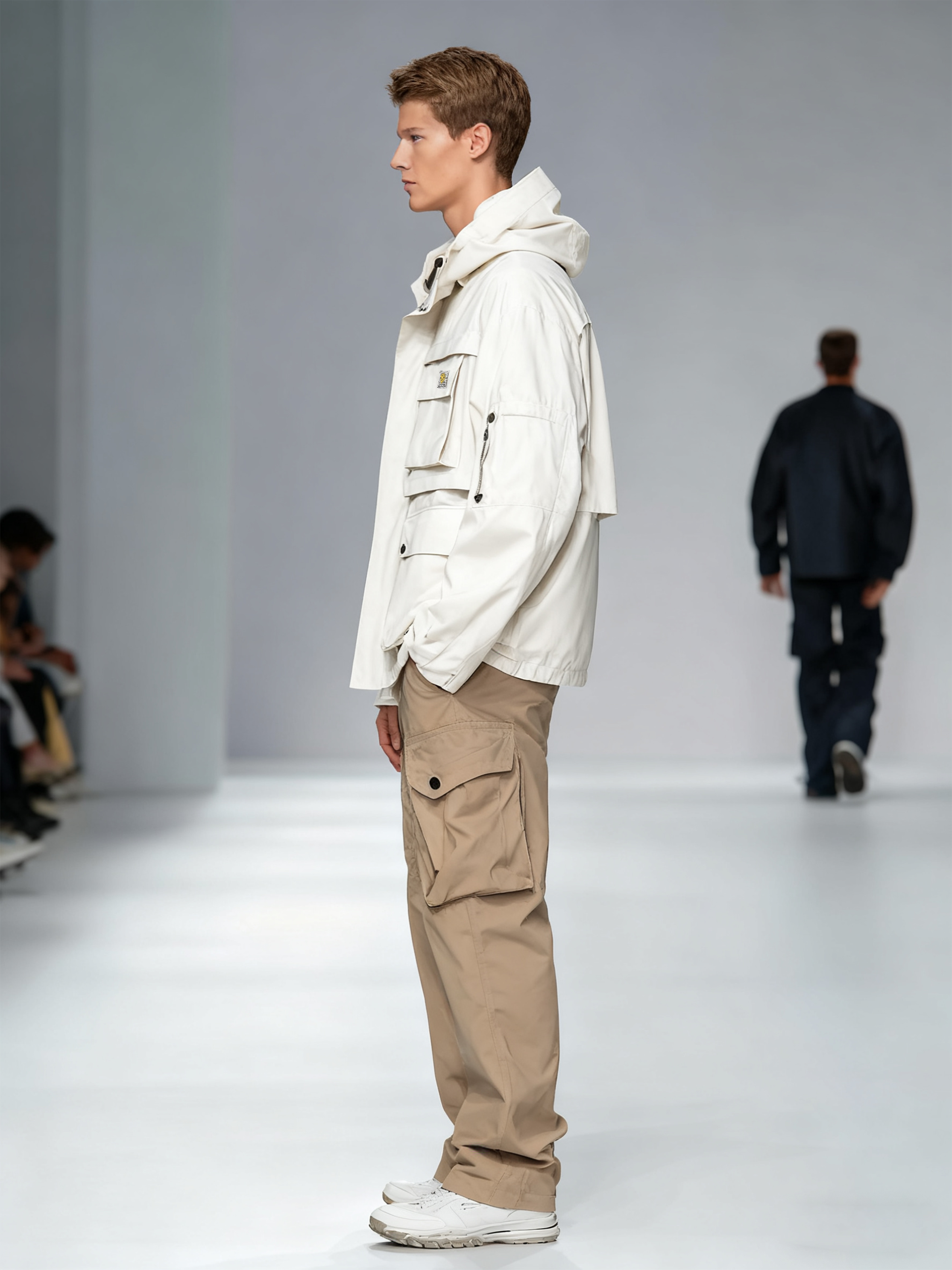 Men's Urban Street Style Jacket  Waterproof and Water Resistant Lined Workwear Jacket