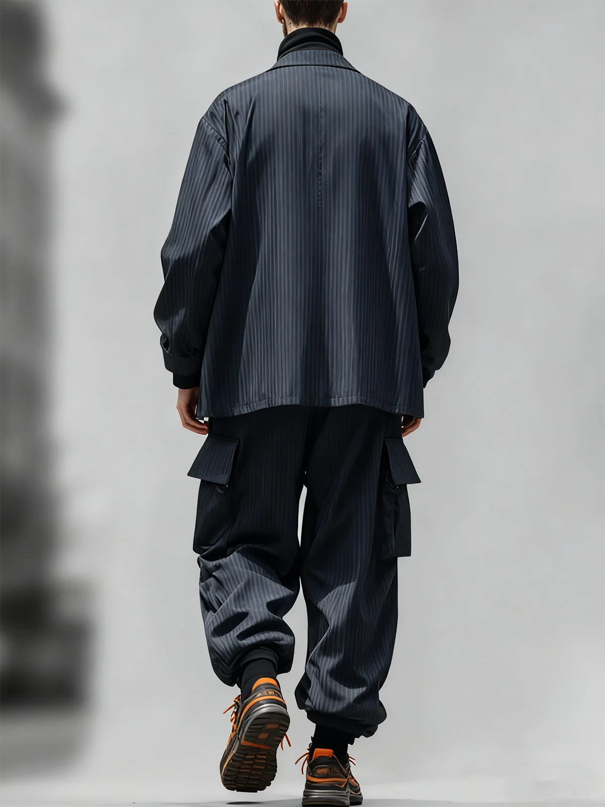 workwear street style urban windproof quick-drying wear-resistant flap pocket lined work jacket