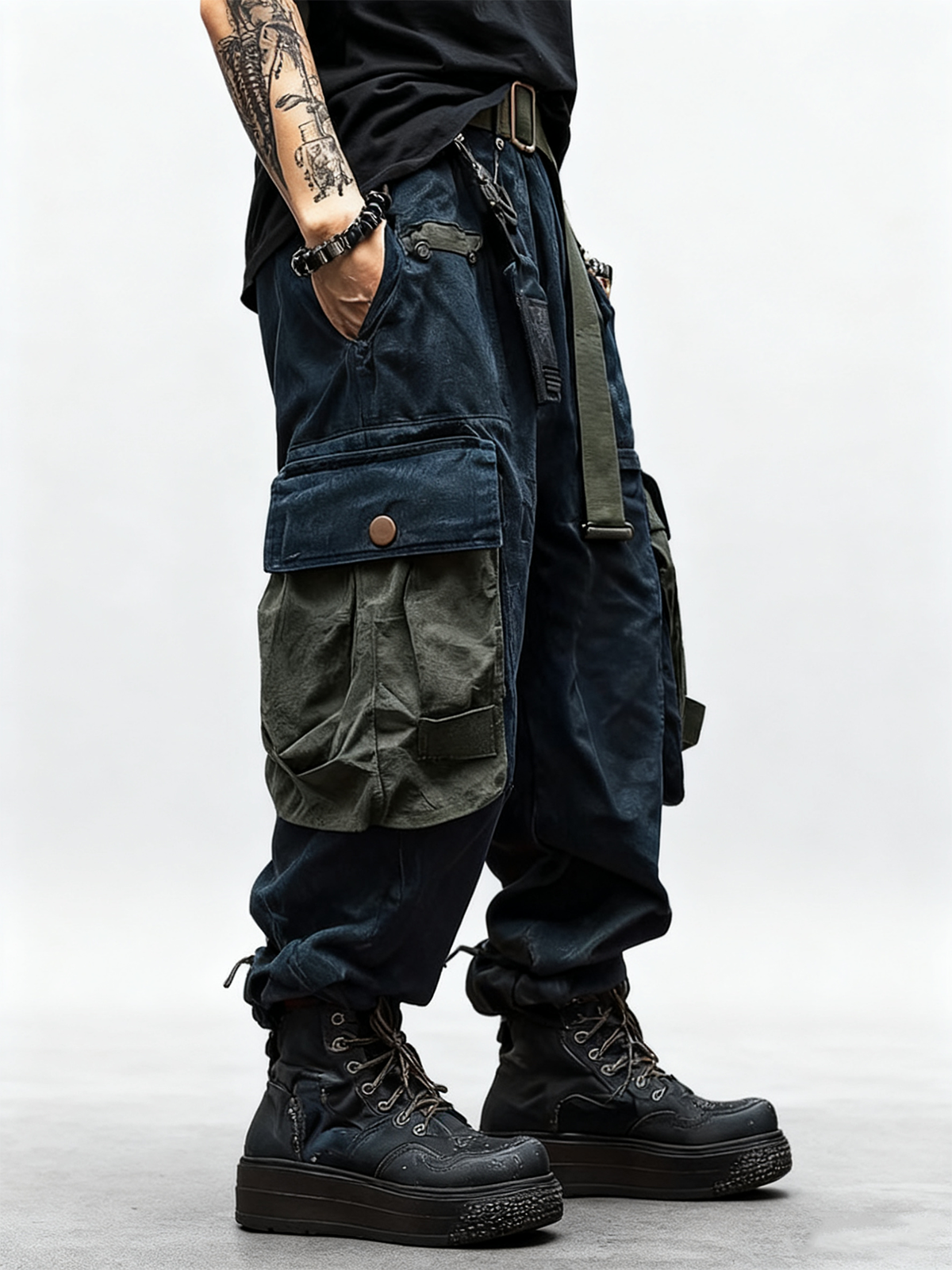 Windproof And Waterproof Ripstop Flap Pockets Urban Casual Tactical Hiking Pants