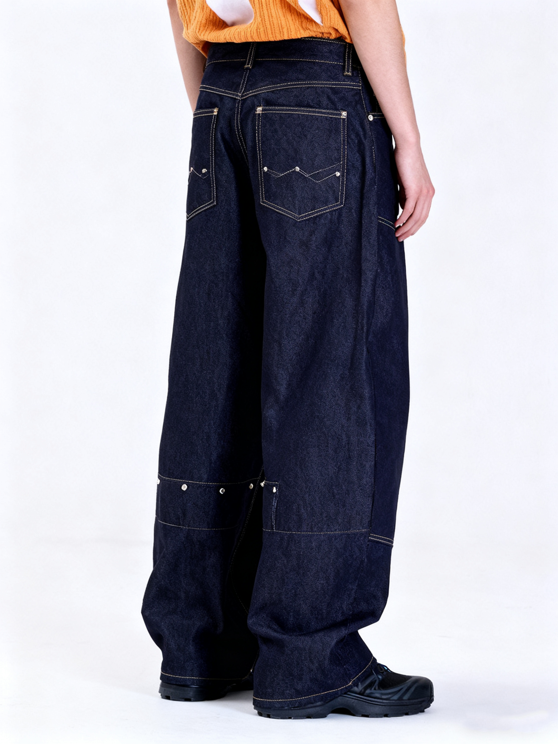 Street Style Tactical Pants Denim Double Knee Ripstop Cargo Pants Work Hiking Pants