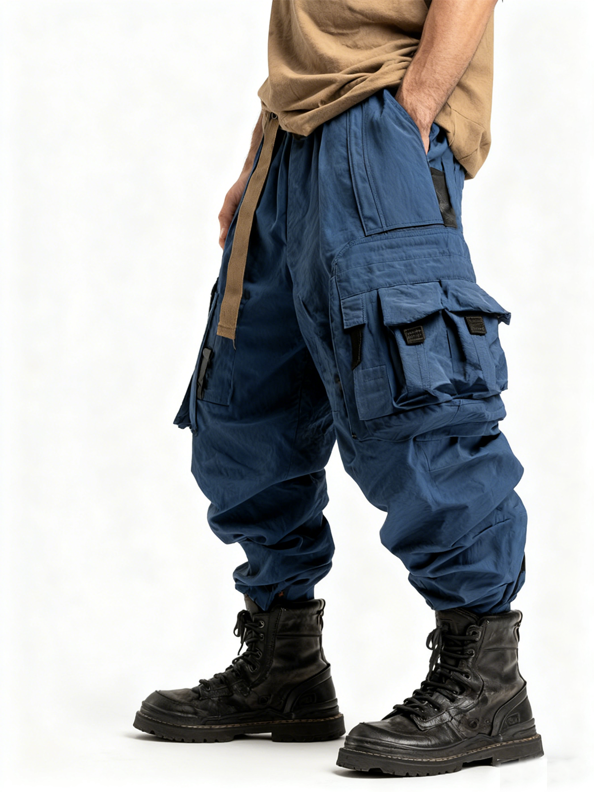 Urban Style Work Pants Waterproof Suitable For Hiking With Trendy Pocket Design.