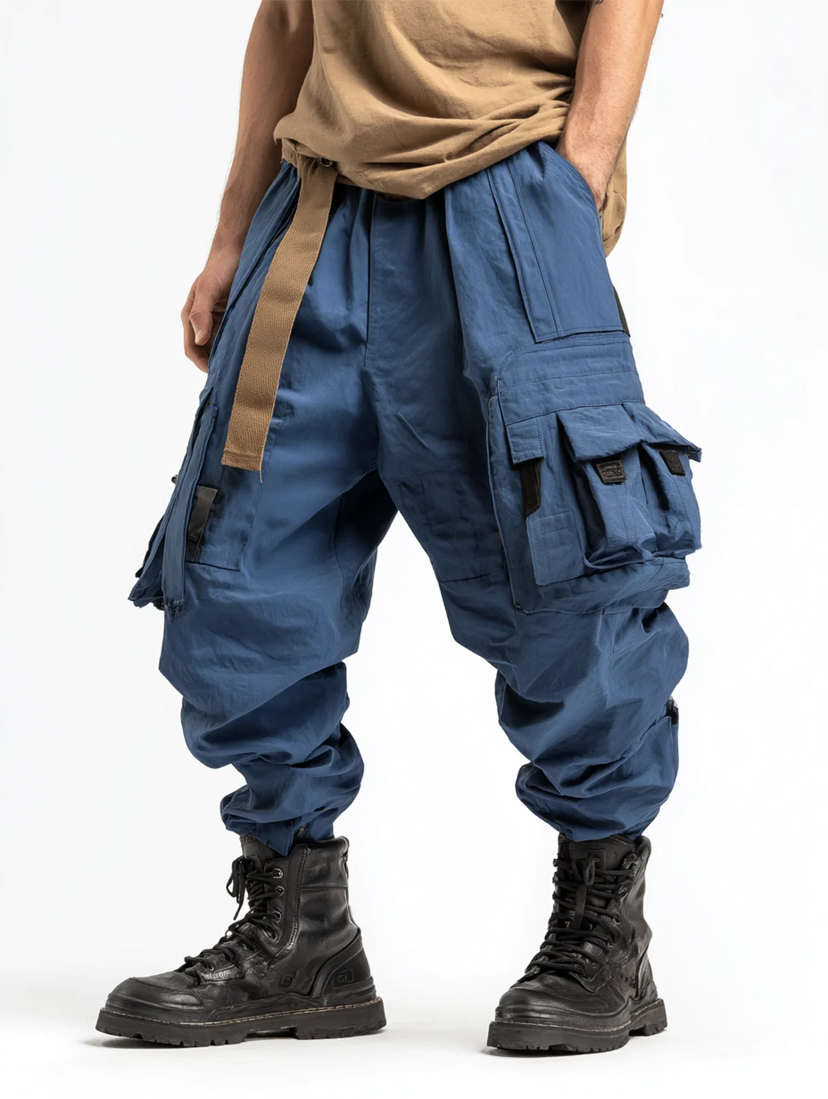 Urban Style Work Pants Waterproof Suitable For Hiking With Trendy Pocket Design.