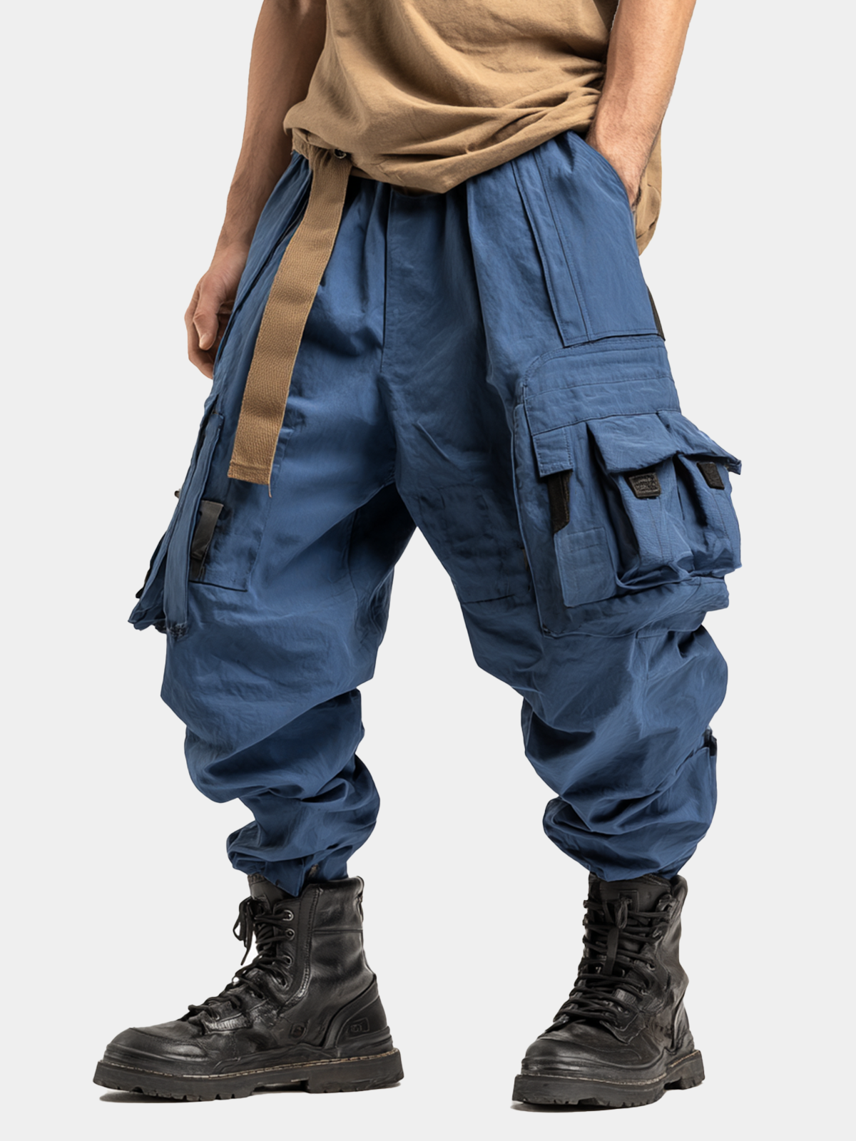 Urban Style Work Pants Waterproof Suitable For Hiking With Trendy Pocket Design.