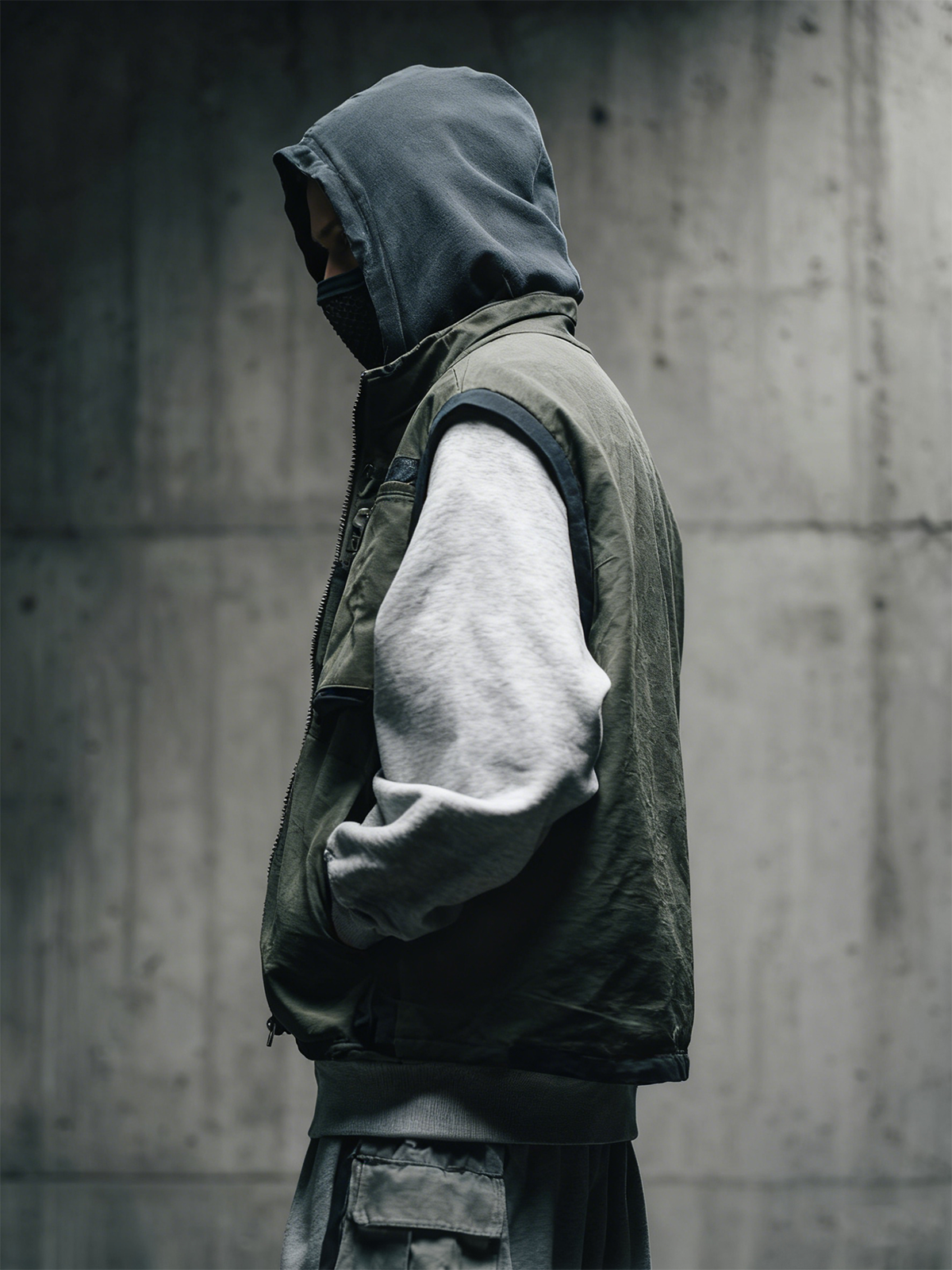 Street Style Windproof Workwear Vest For Hiking Sports And Everyday Wear.