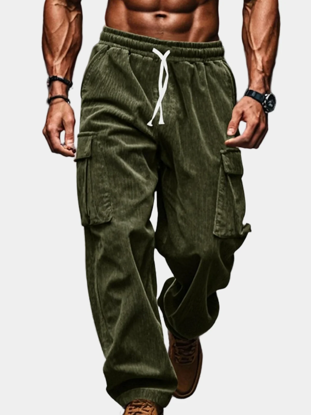 Loose Plain Casual Cargo Pants