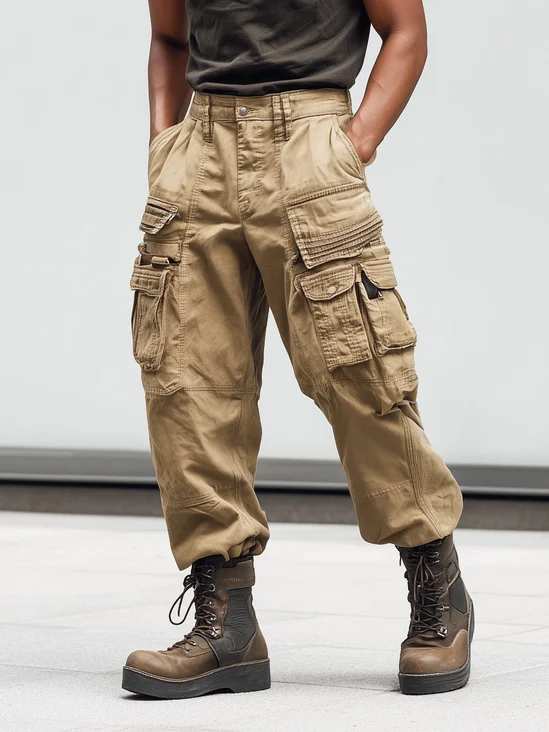 Casual Outdoor Cargo Pants Relaxed Fit Work Pants with Multi Pockets