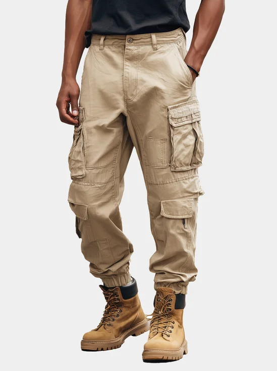 Casual Outdoor Cargo Pants Relaxed Fit Work Pants with Multi Pockets